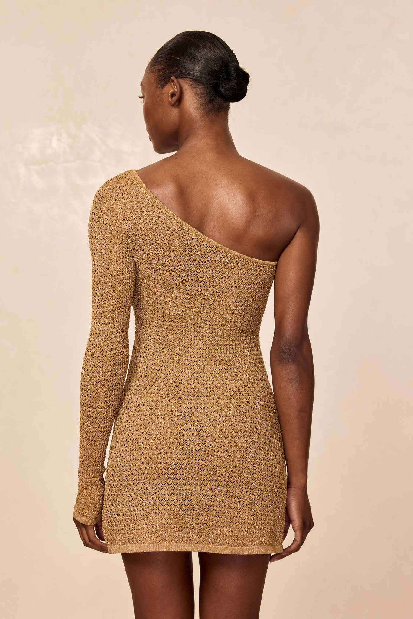 Palermo Mini Dress - Antique Gold Lace Crochet