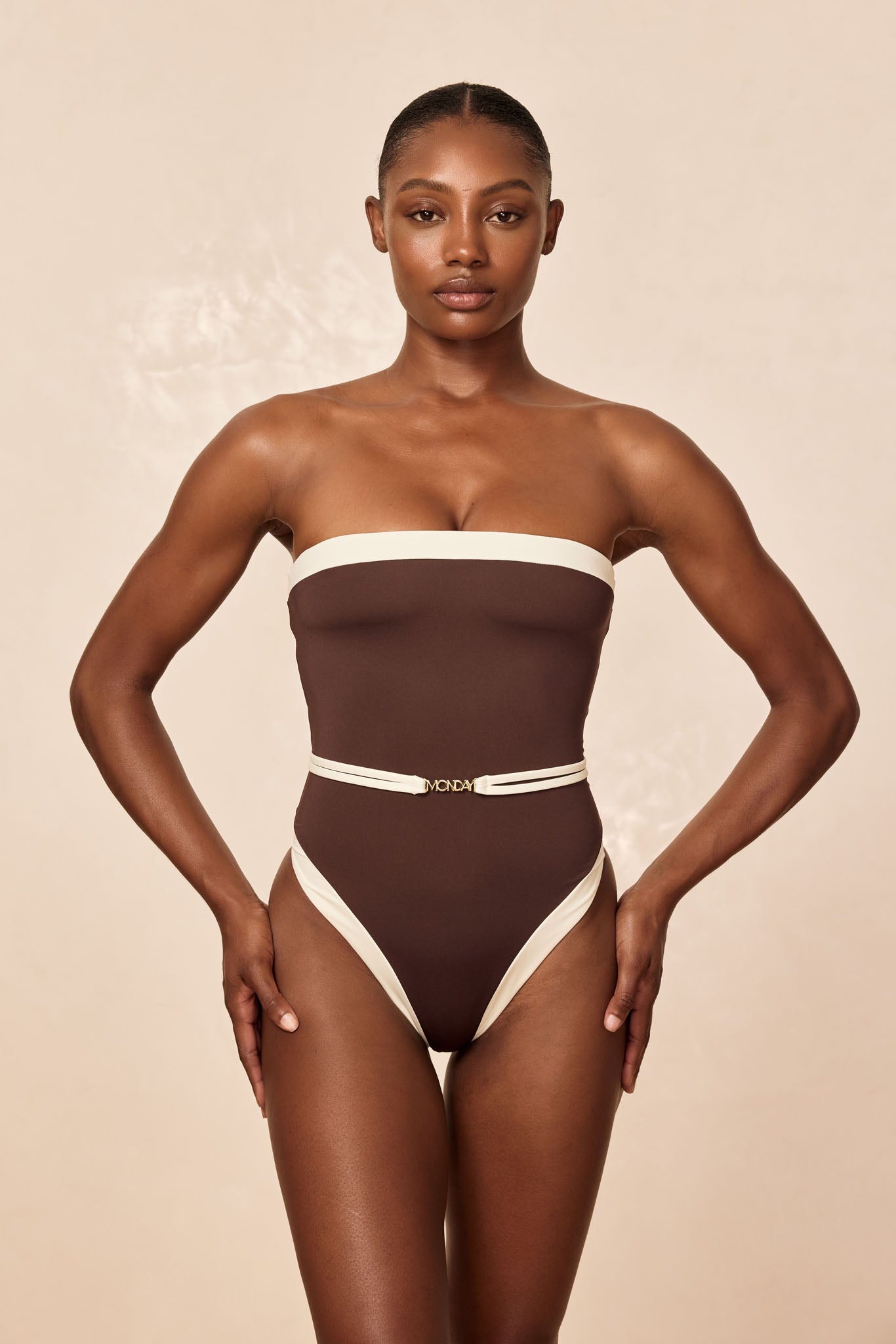 Miami One Piece - Espresso/Ivory