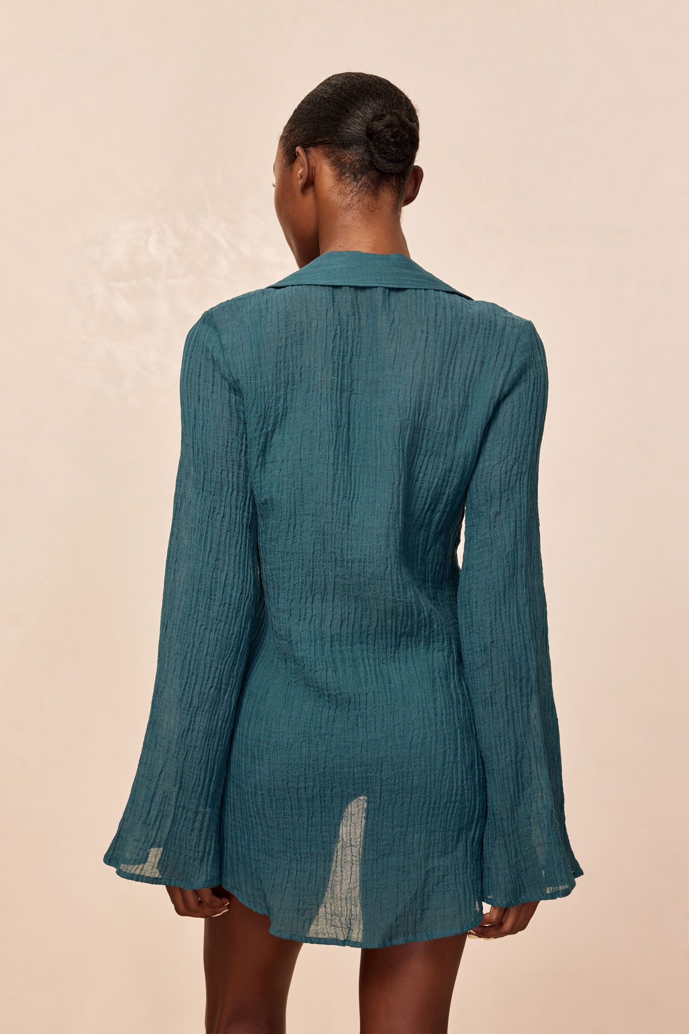 Grenada Tunic - Evergreen Crinkle Linen