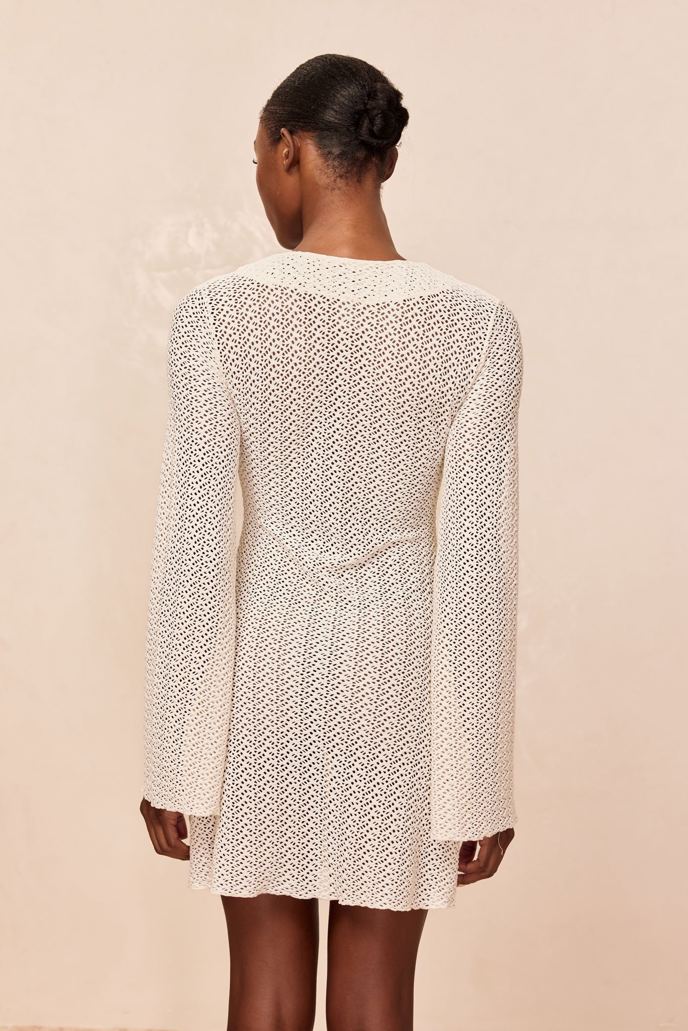 Montego Mini Dress - Ivory Crochet