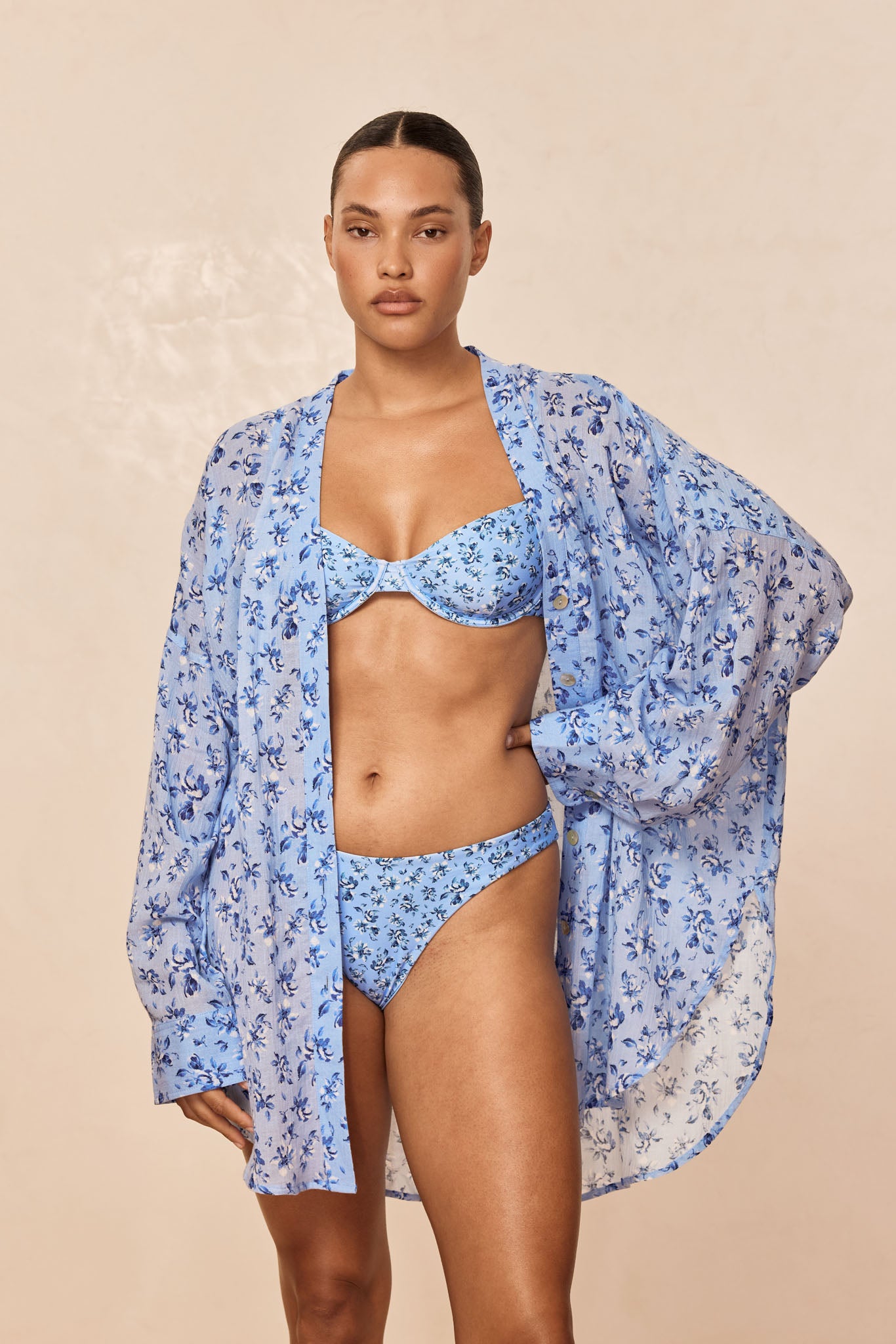 Barcelona Tunic - Isola Floral Crinkle