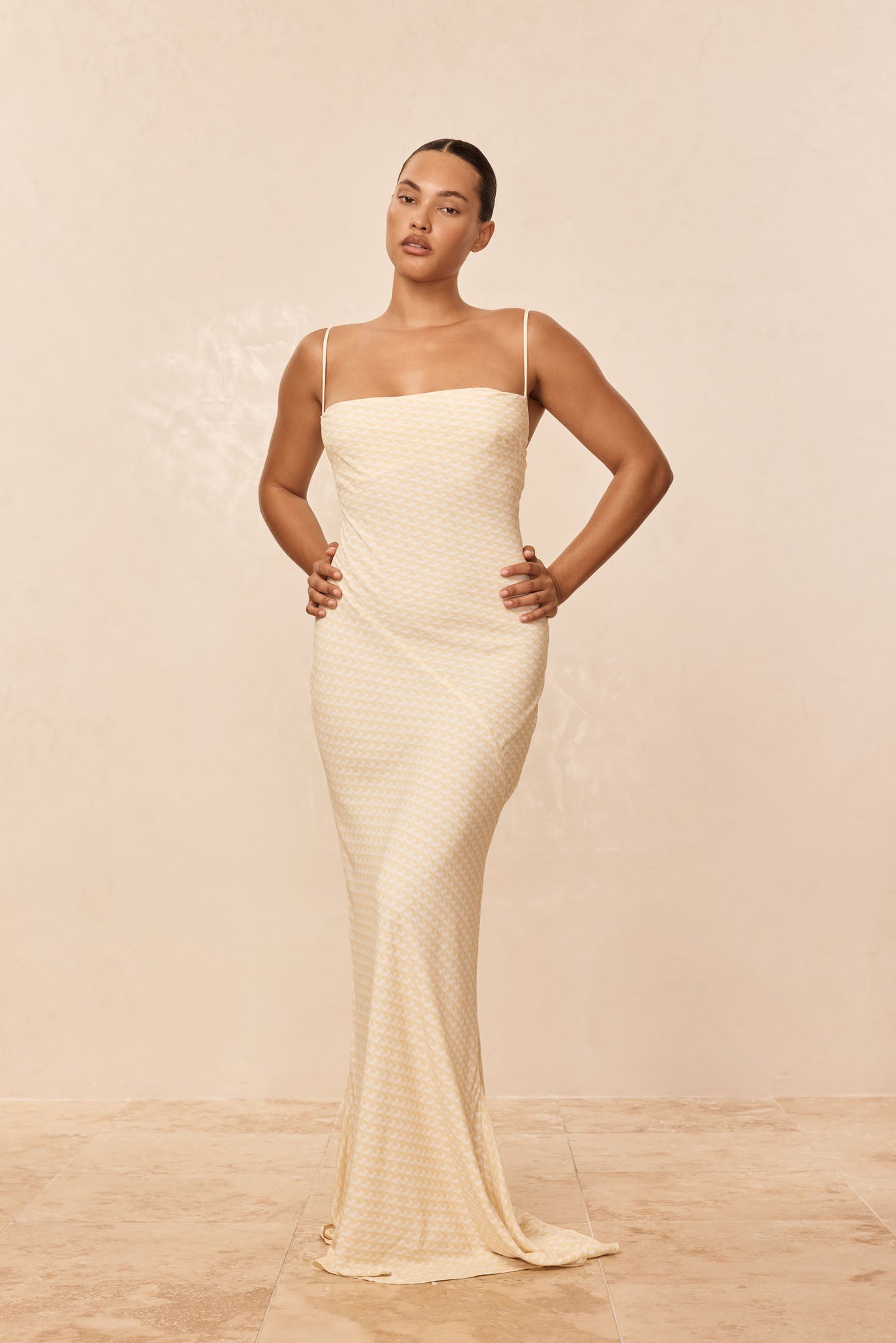 Cote D'azur Dress - Ivory Geo