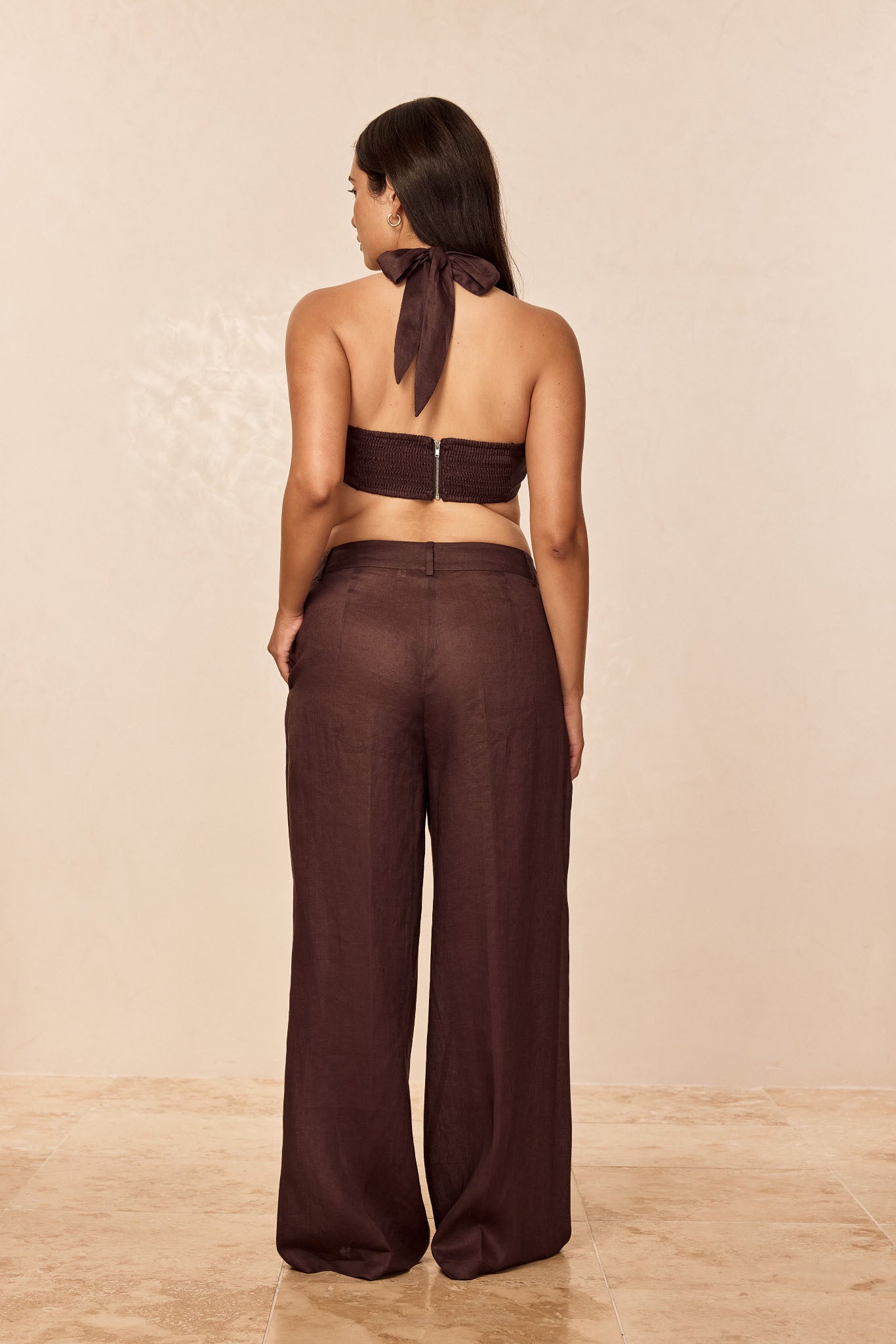 Casablanca Pants - Espresso Linen