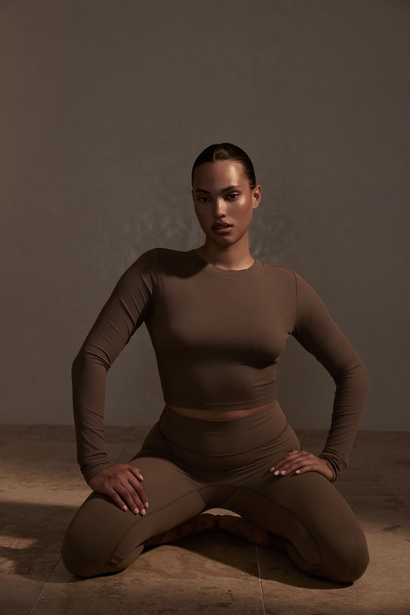 Hayworth Long Sleeve - Stone Lightweight Rib