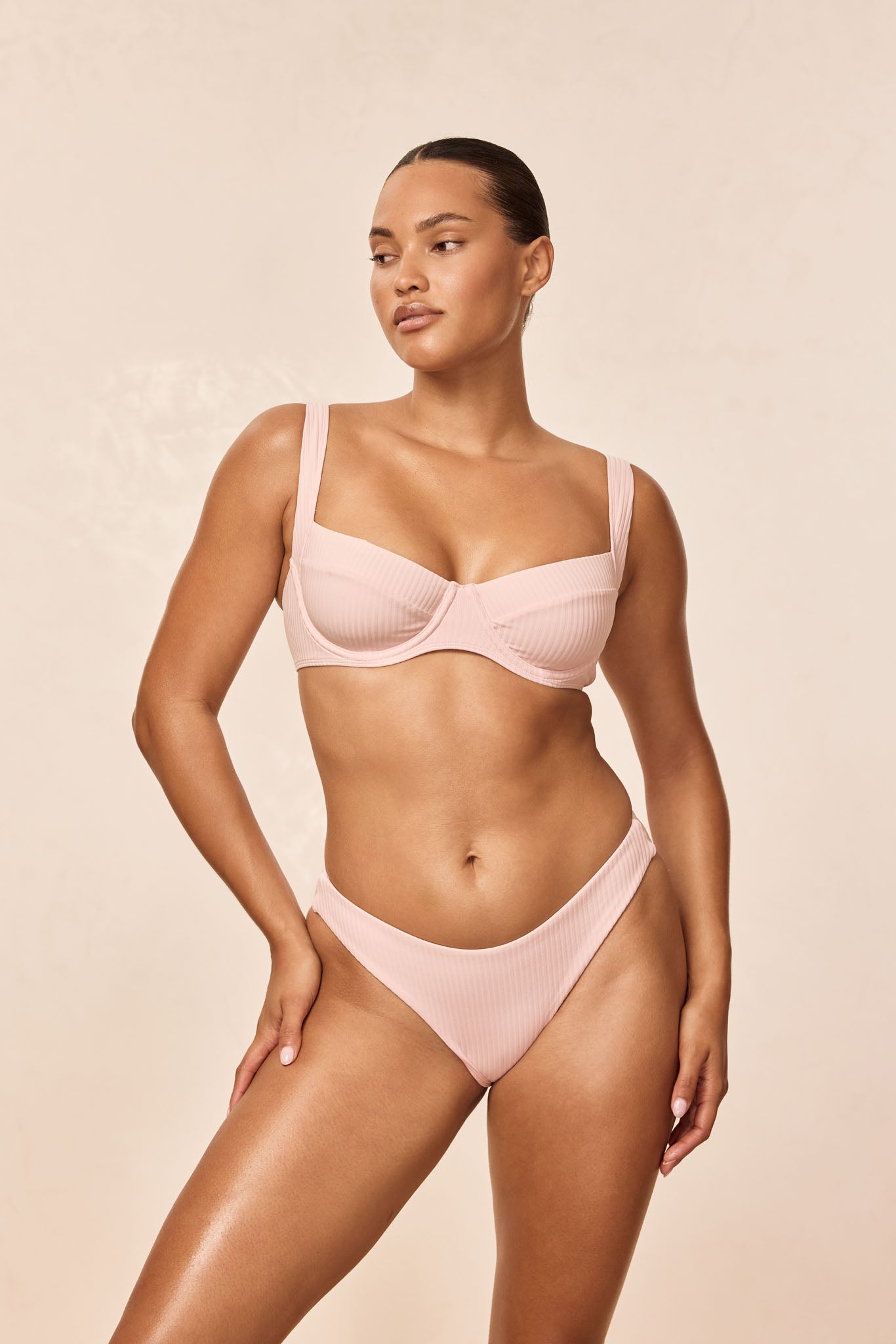 Sorrento Top - Powder Pink Rib
