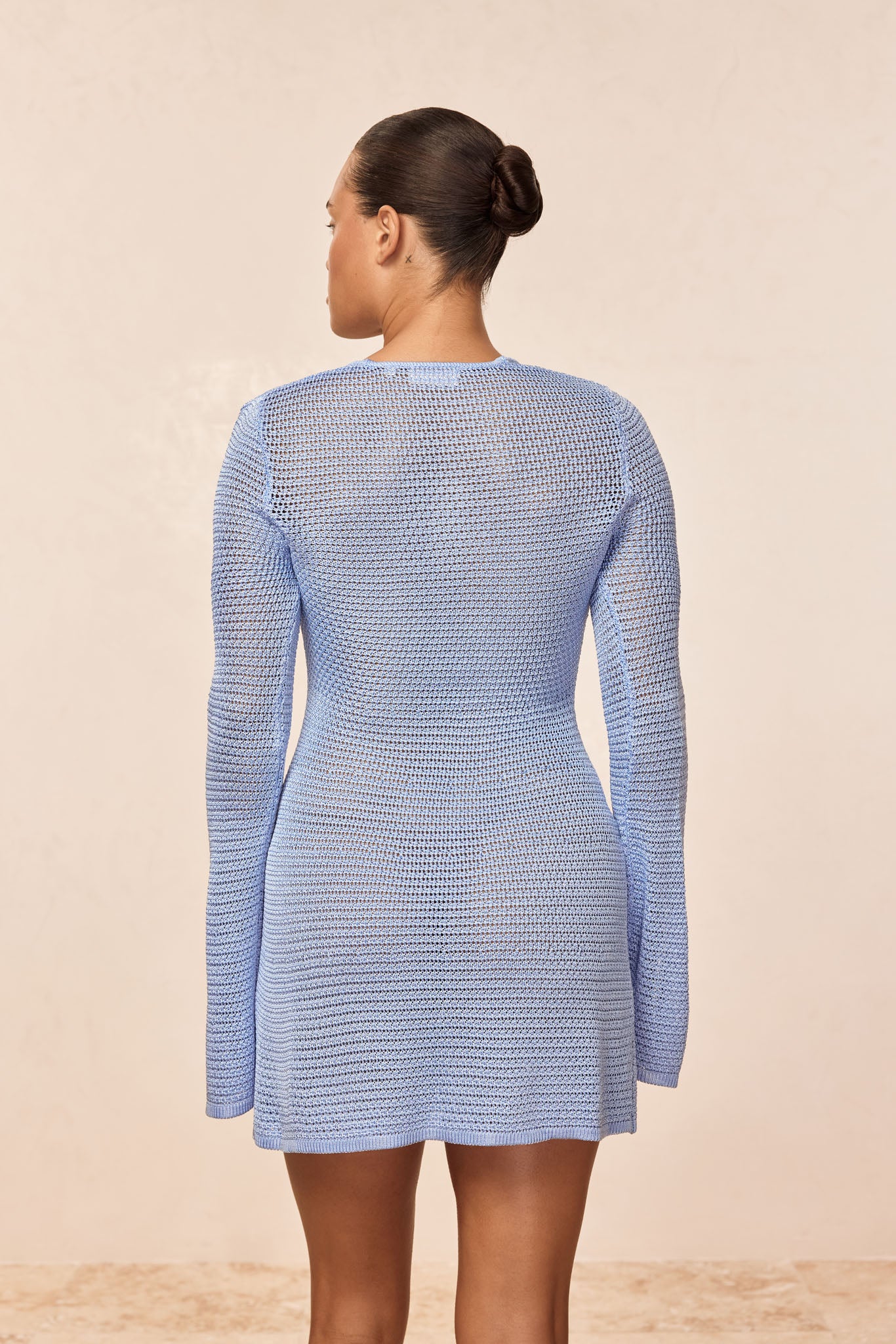 Montego Mini Dress - Sky Treble Knit