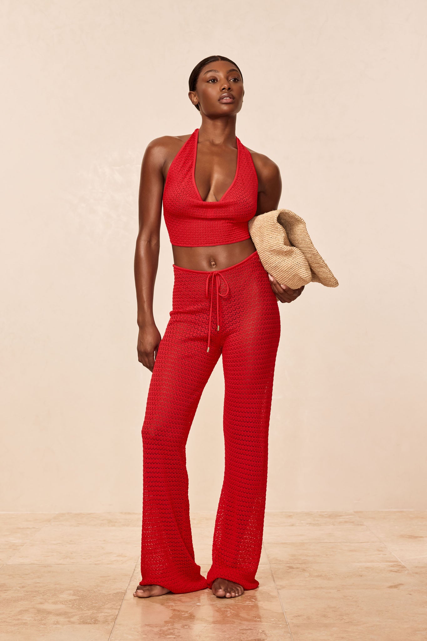 Belize Knit Pant - Chili Pepper Lace Crochet