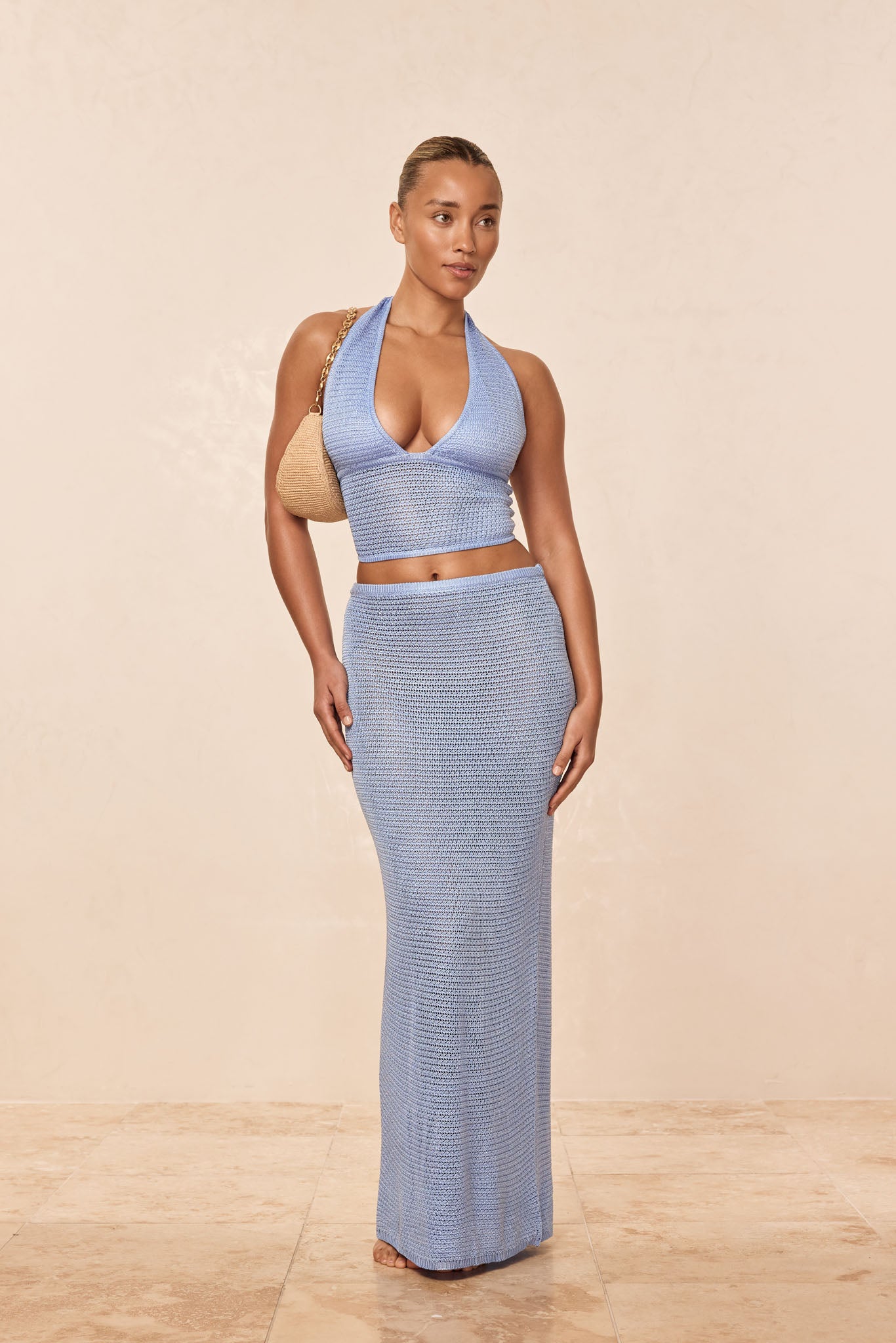 Fontelina Skirt - Sky Treble Knit