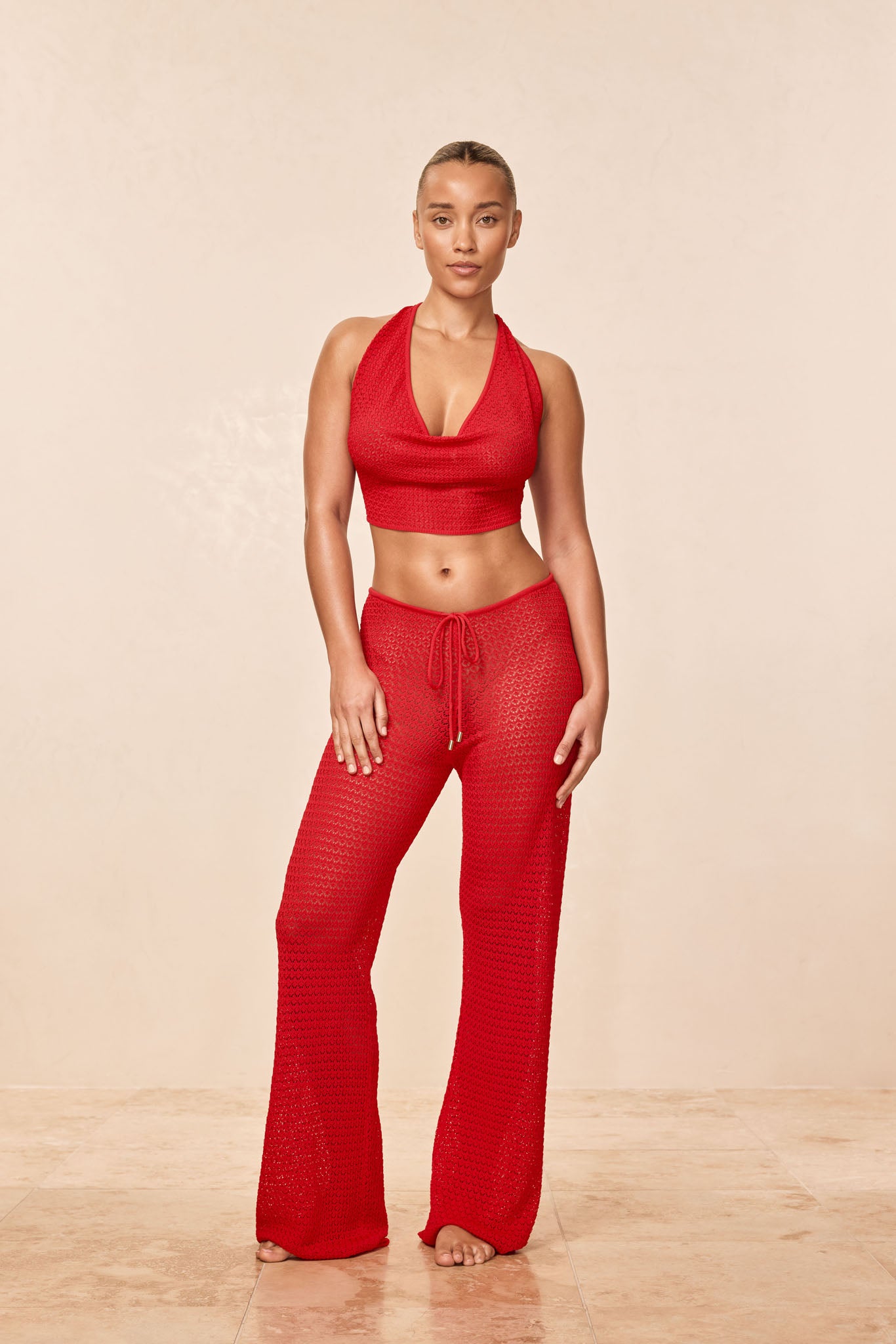Belize Knit Pant - Chili Pepper Lace Crochet