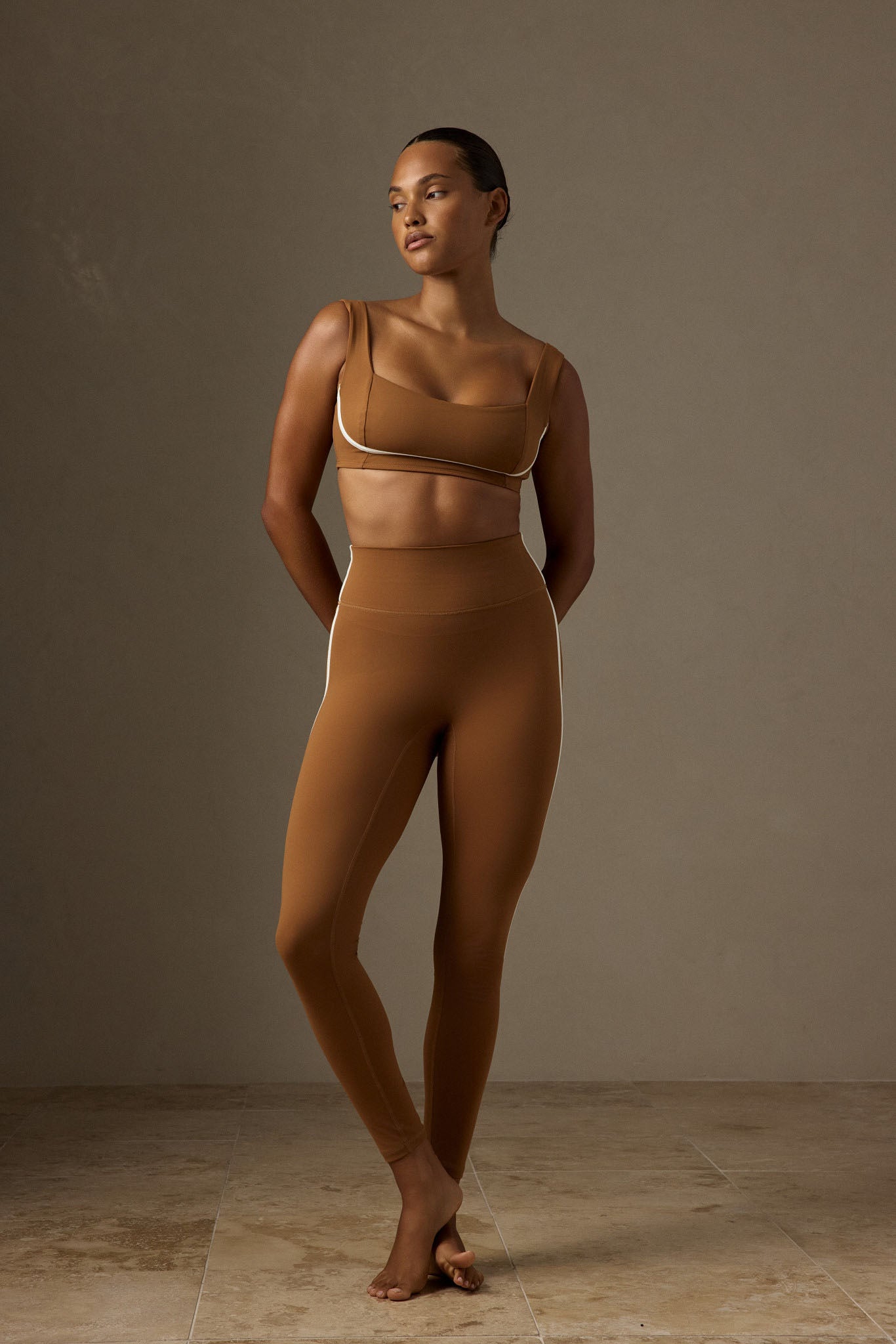 Acadia Legging - Caramel/Ivory