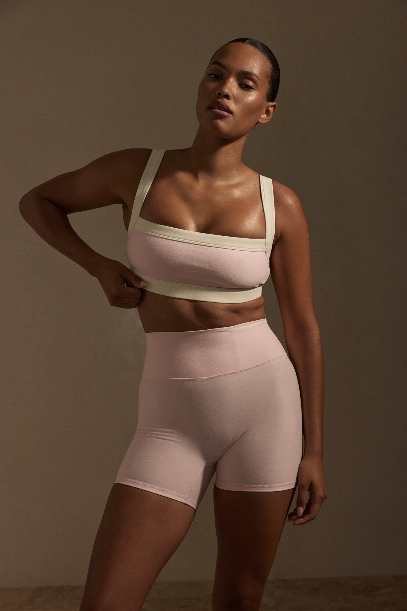 Elysian Short - Heather Powder Pink