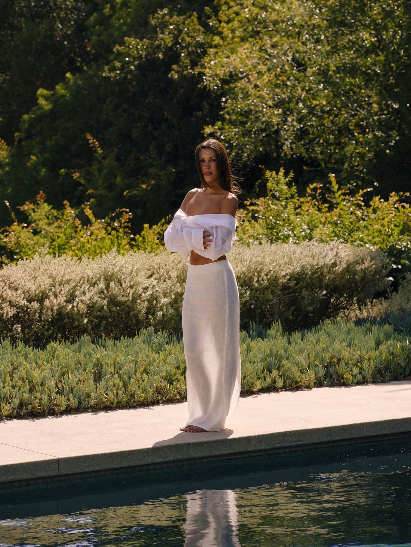 Fontelina Linen Skirt - White