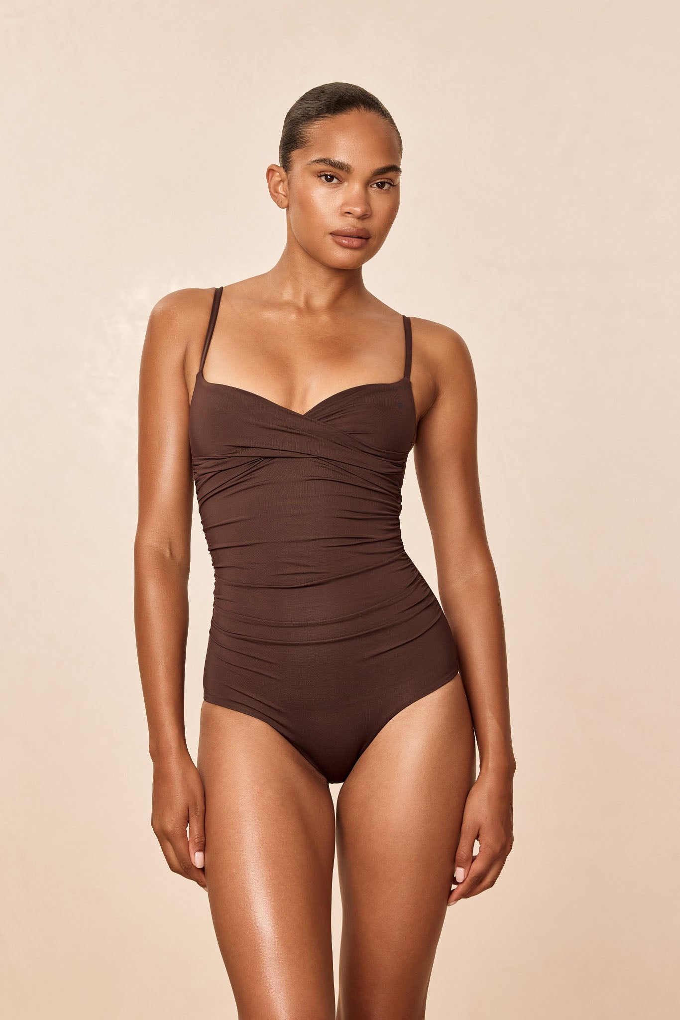 Bordeaux One Piece Full Coverage - Espresso
