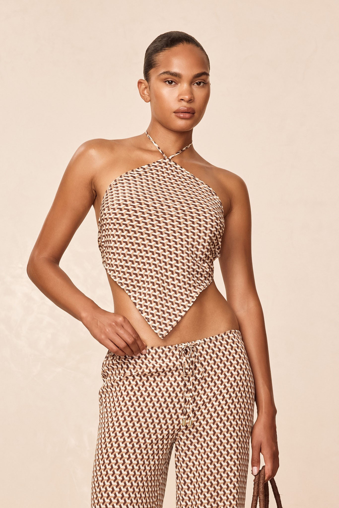 Prato Top - Husk Geo Silk