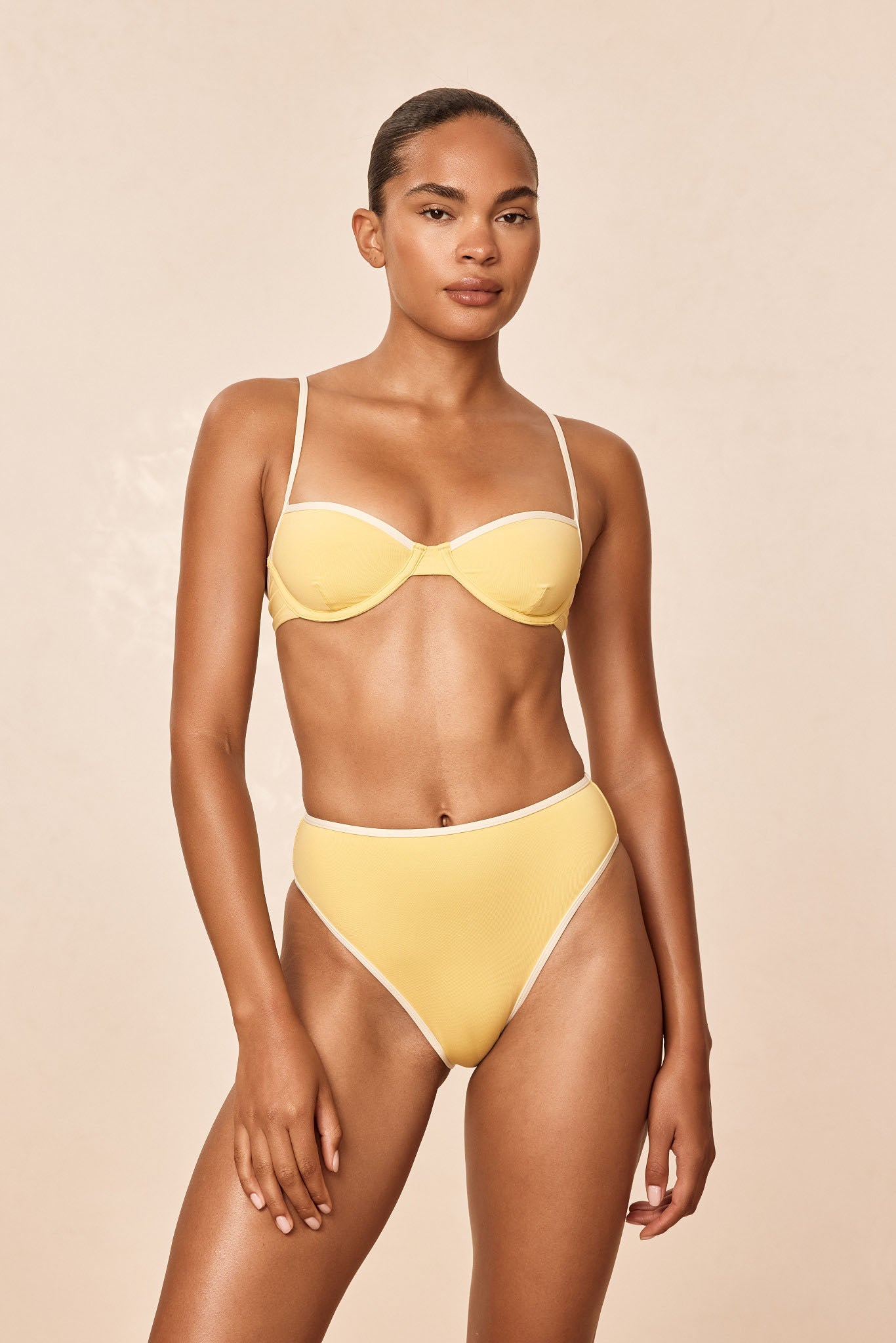 Capri Color Block Top - Meyer/Ivory