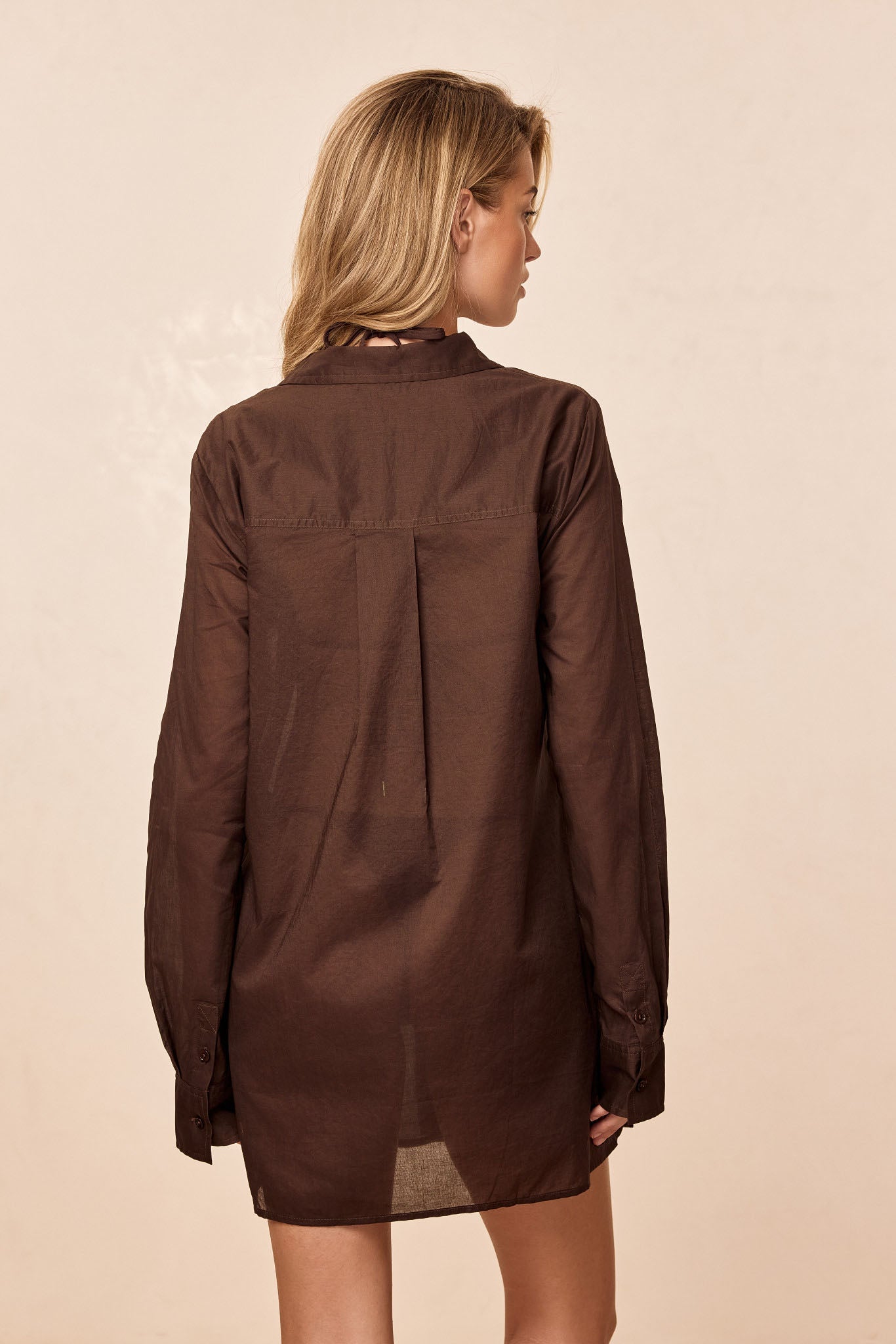 Fiji Tunic - Espresso Cotton Voile