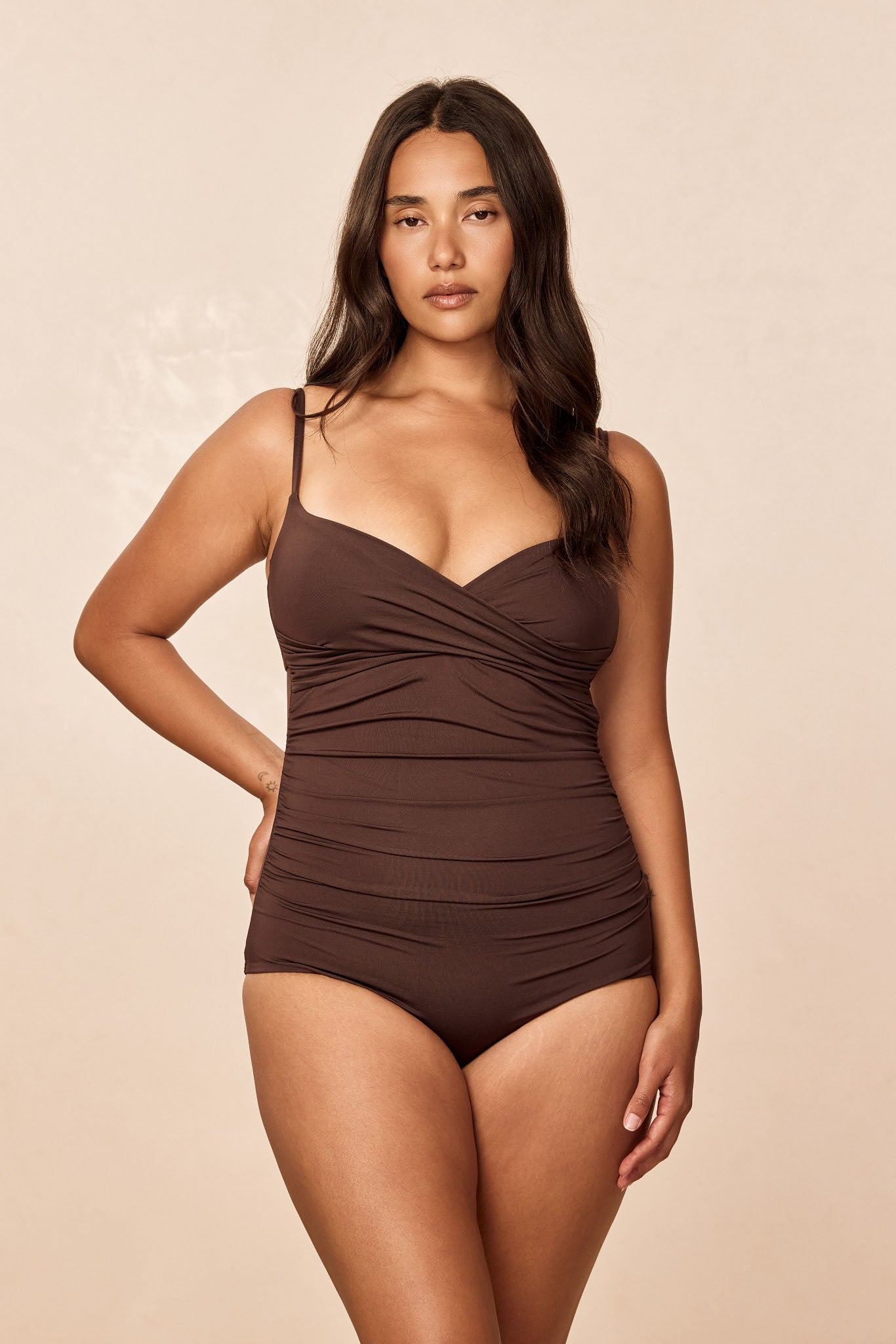 Bordeaux One Piece Full Coverage - Espresso