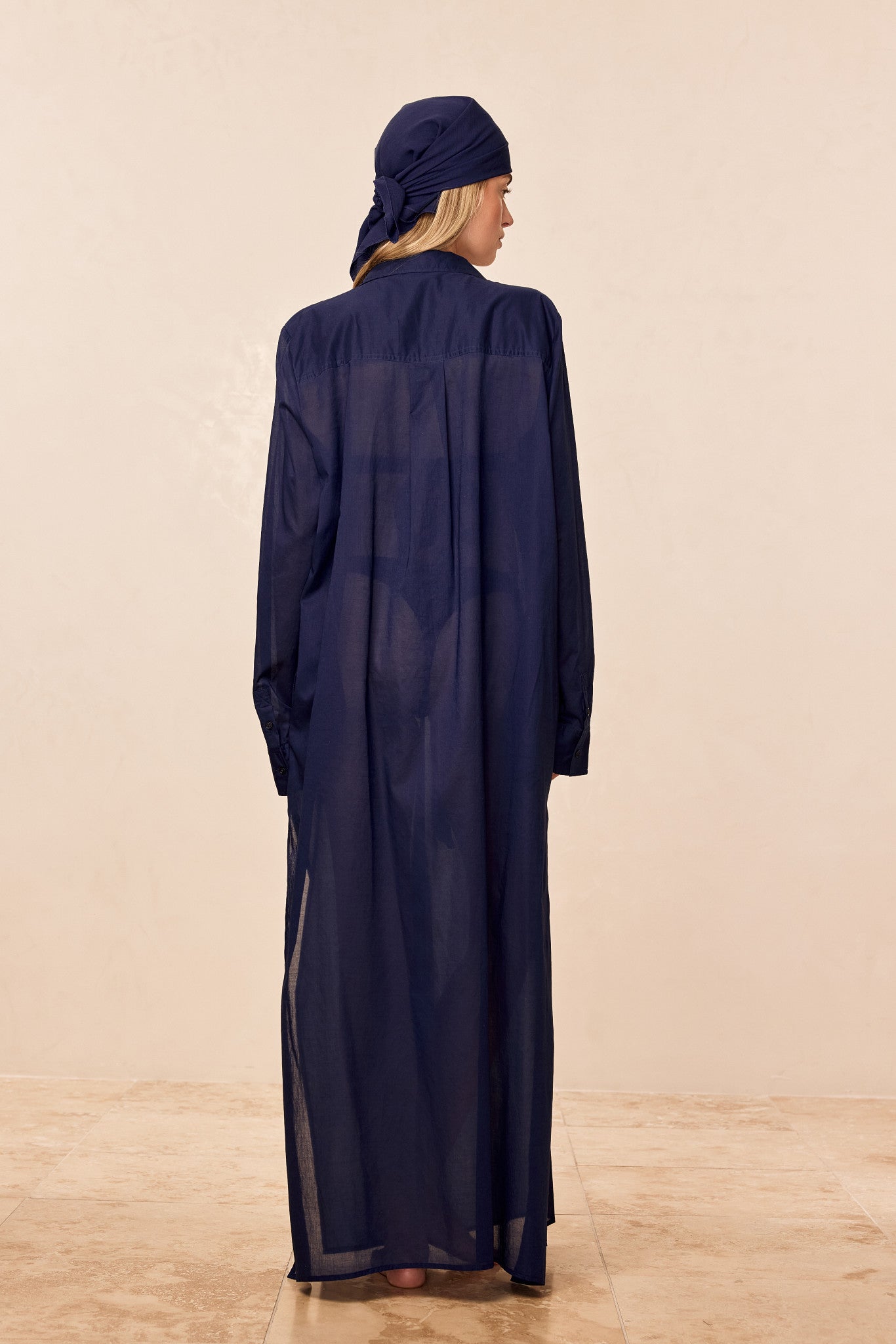 Kokomo Kaftan - Midnight Cotton Voile