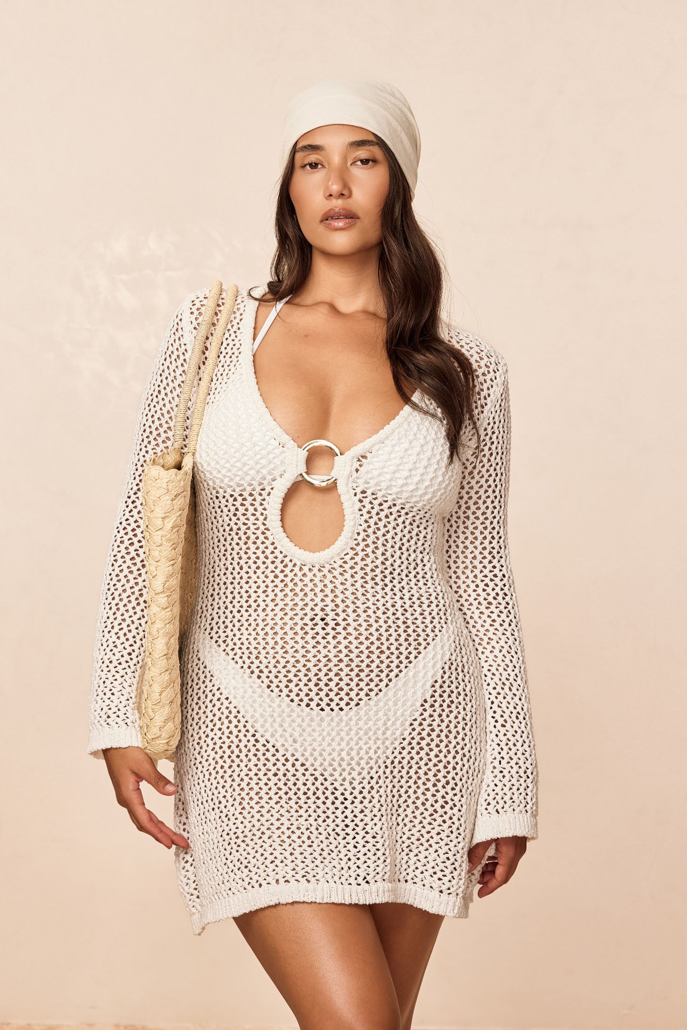 Montego Mini Dress - White Petit Crochet