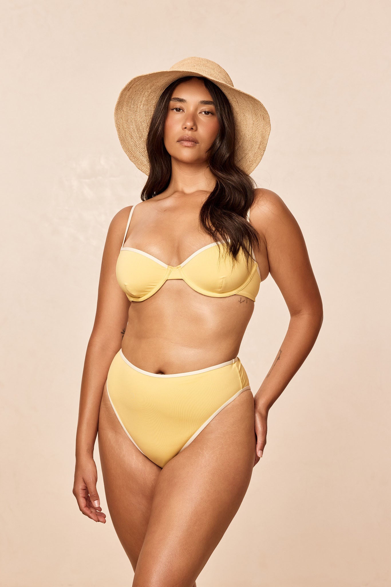 Capri Color Block Top - Meyer/Ivory