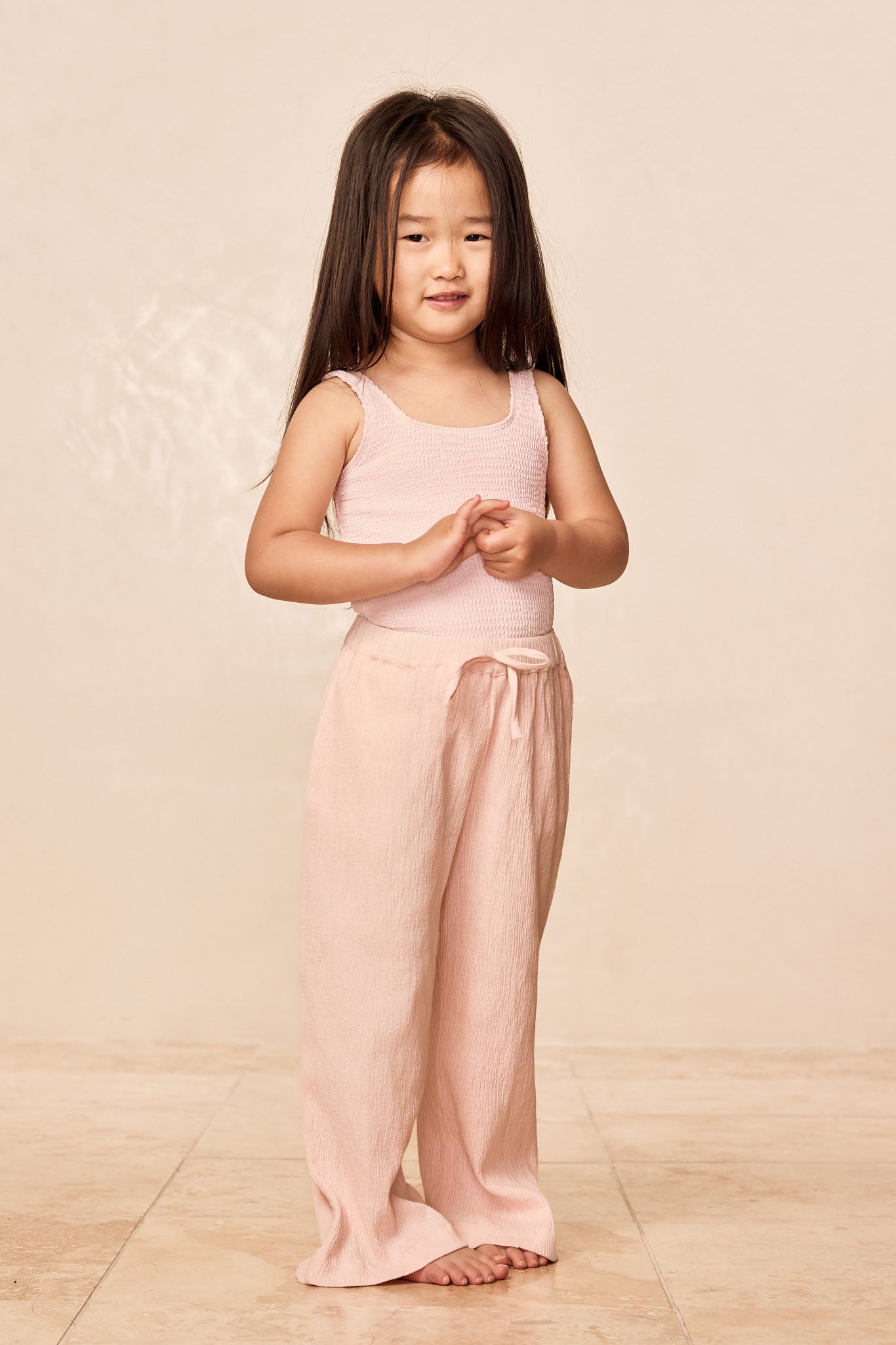Tuscany Pant Kids - Powder Pink Crinkle