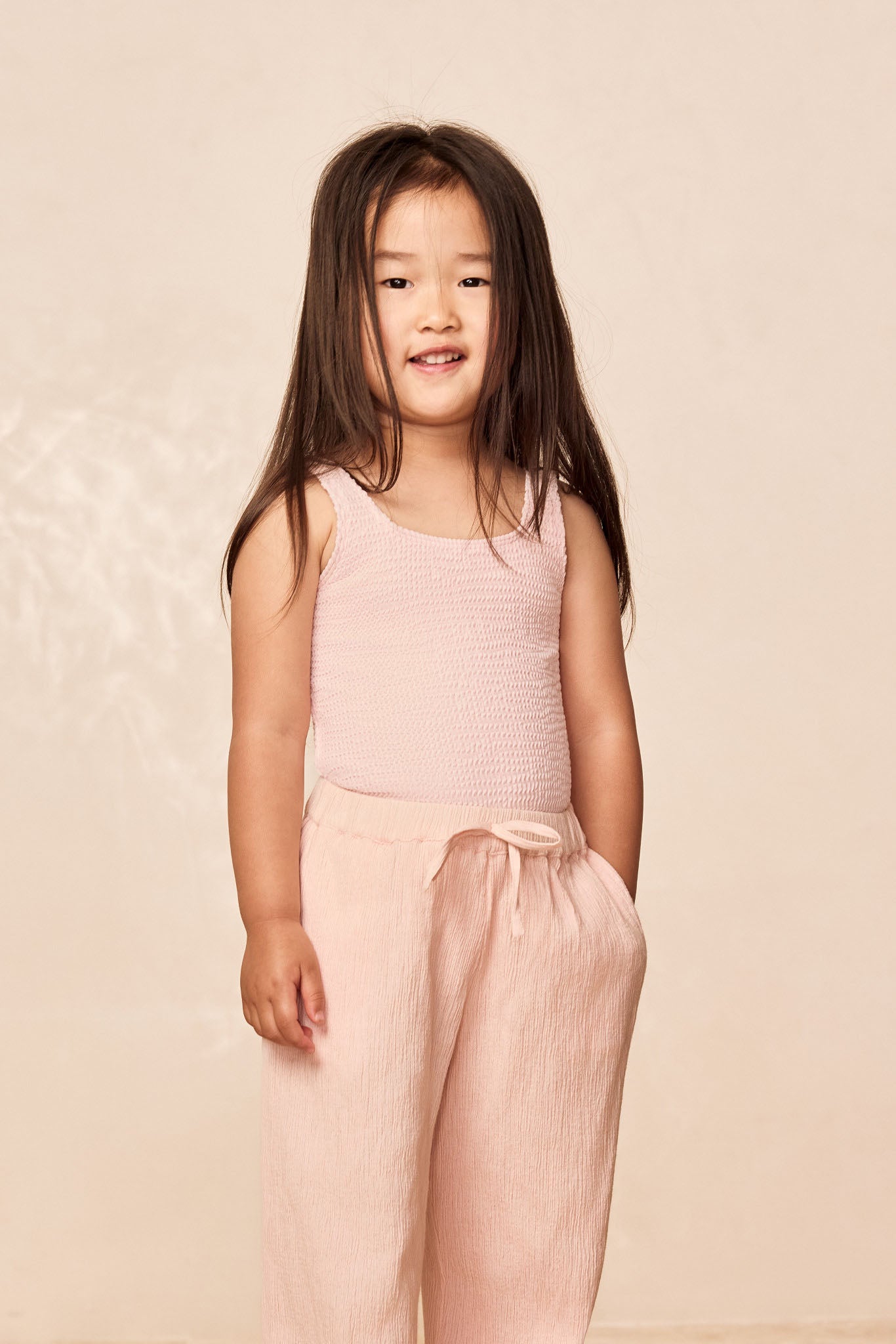 Tuscany Pant Kids - Powder Pink Crinkle
