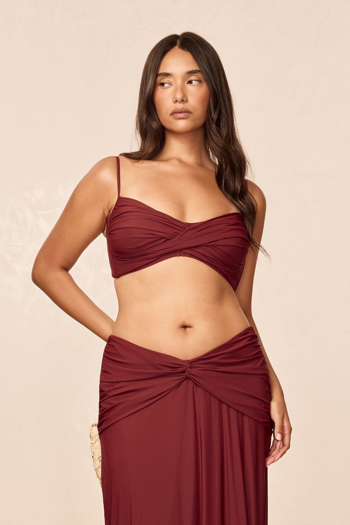 St. Croix Cami Top - Deep Burgundy Tissue Jersey