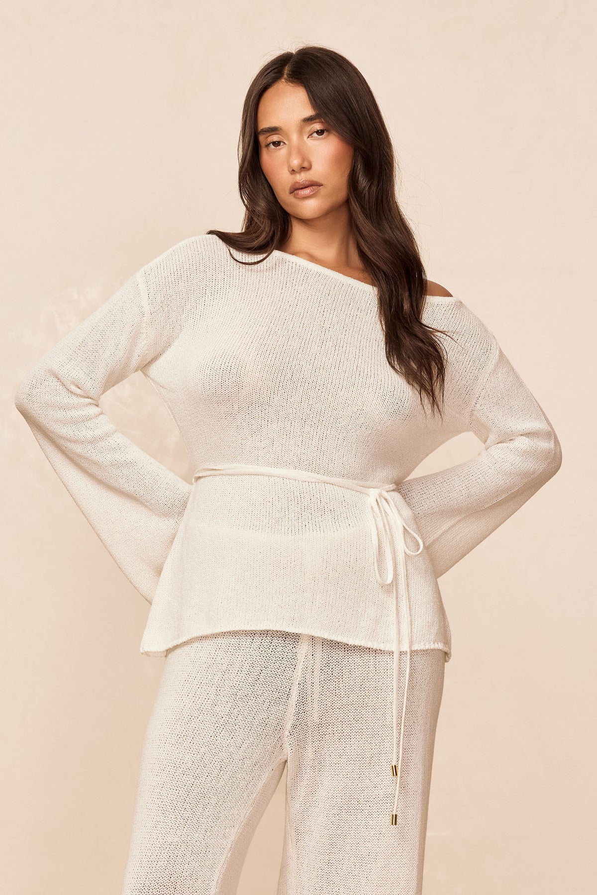 Galapagos Sweater - Ivory Open Knit