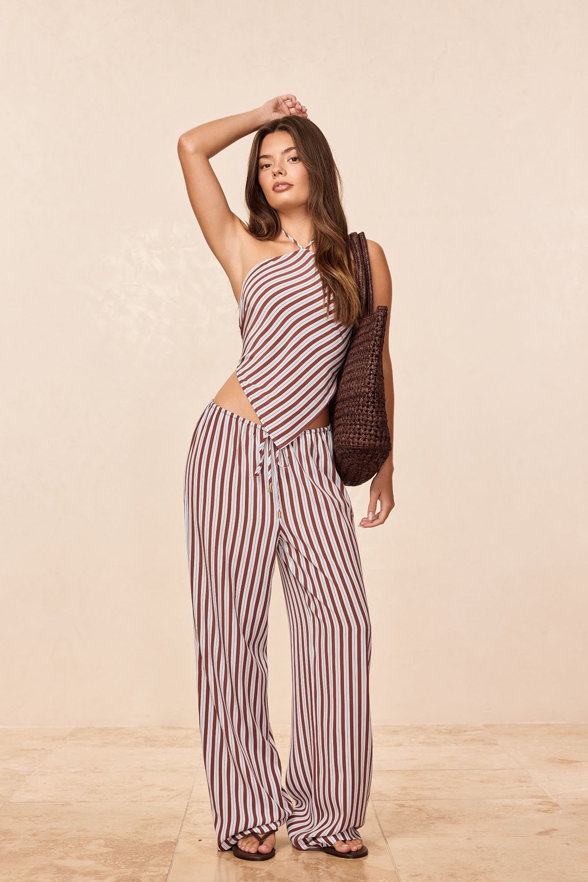 Belize Pant - Milano Stripe Silk