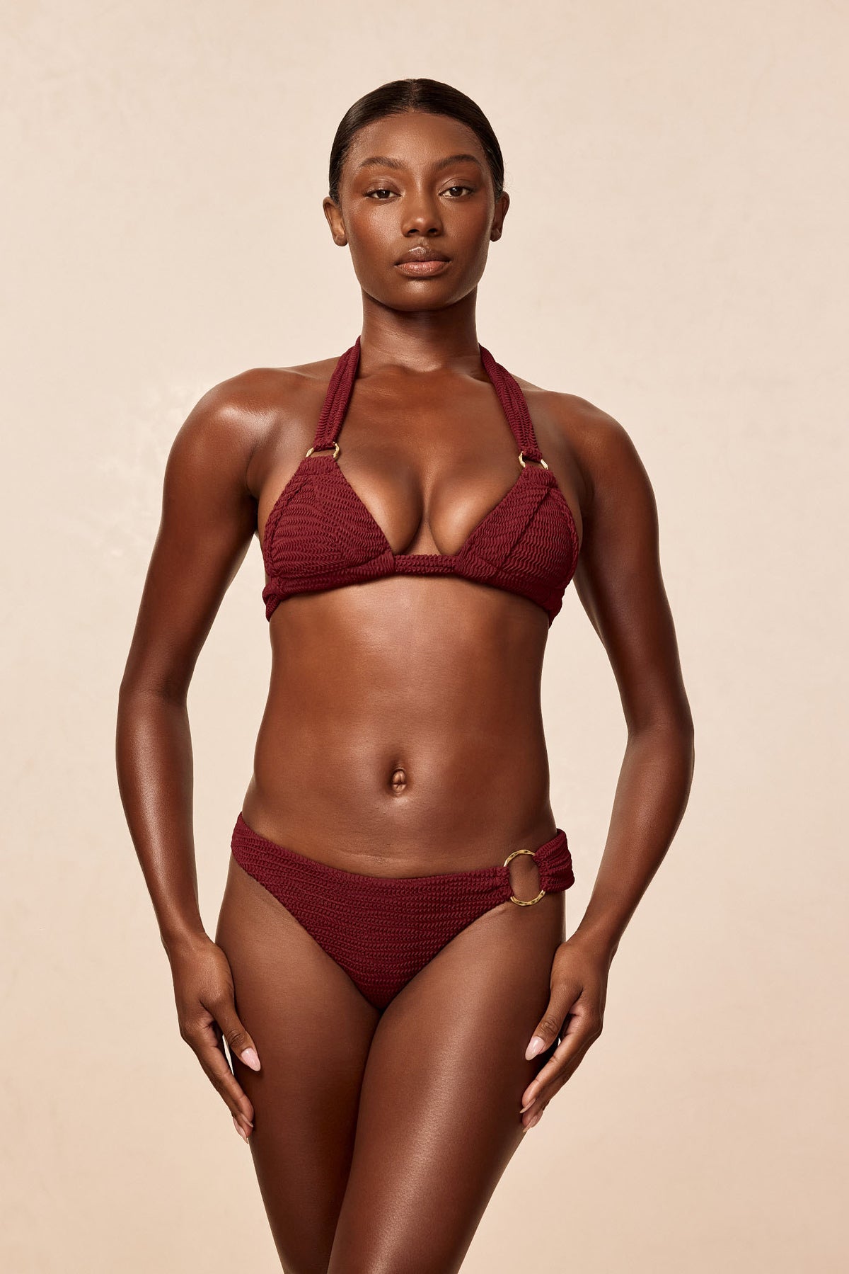 Bari Top - Deep Burgundy Crinkle