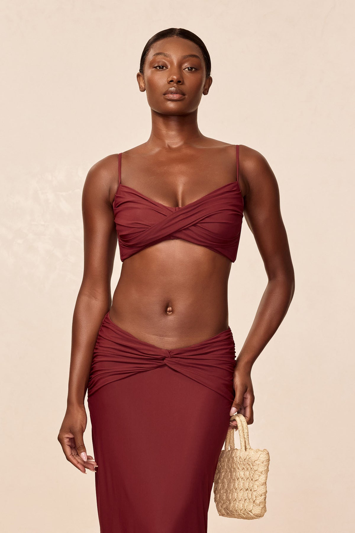 St. Croix Cami Top - Deep Burgundy Tissue Jersey