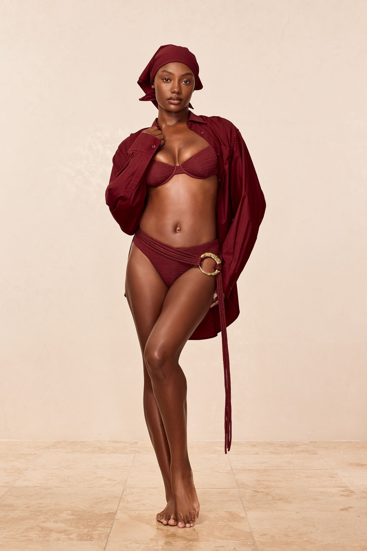 Sorrento Belt - Deep Burgundy