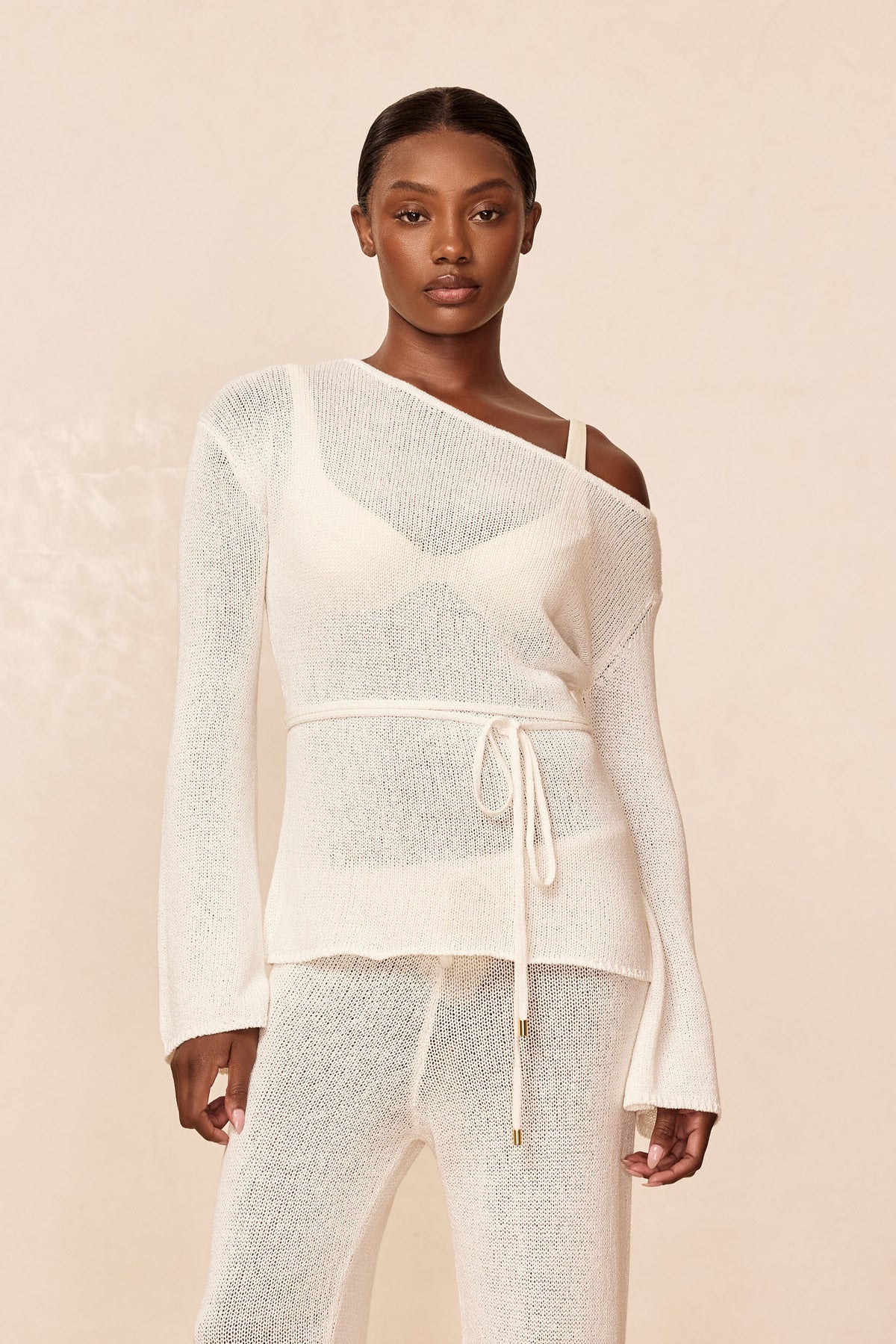 Galapagos Sweater - Ivory Open Knit