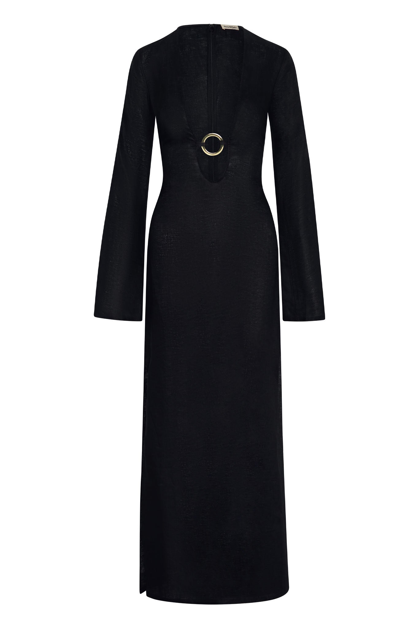 Montego Dress - Black Linen Monday Swimwear Montego Dress - Black Linen Monday Swimwear