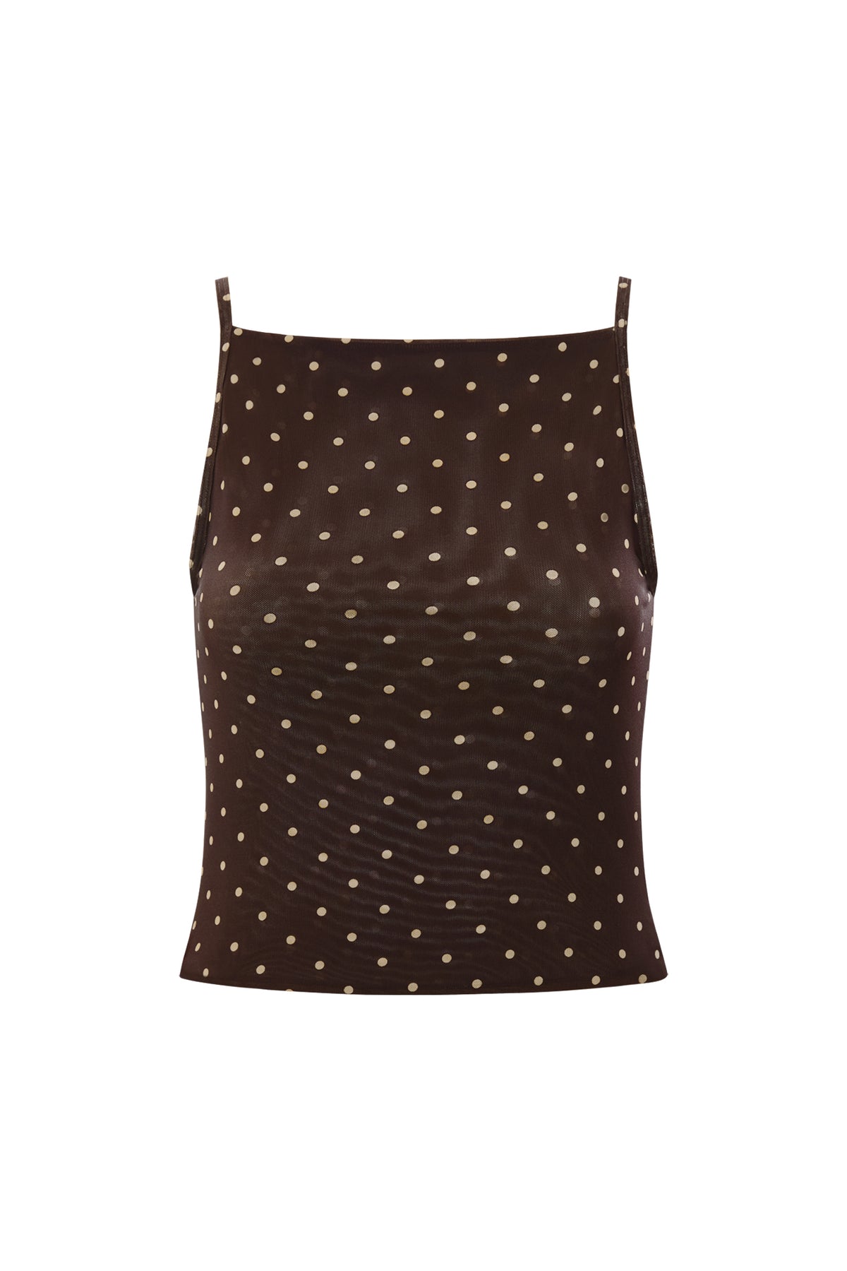 Camerelle Top - Espresso Dot Mesh