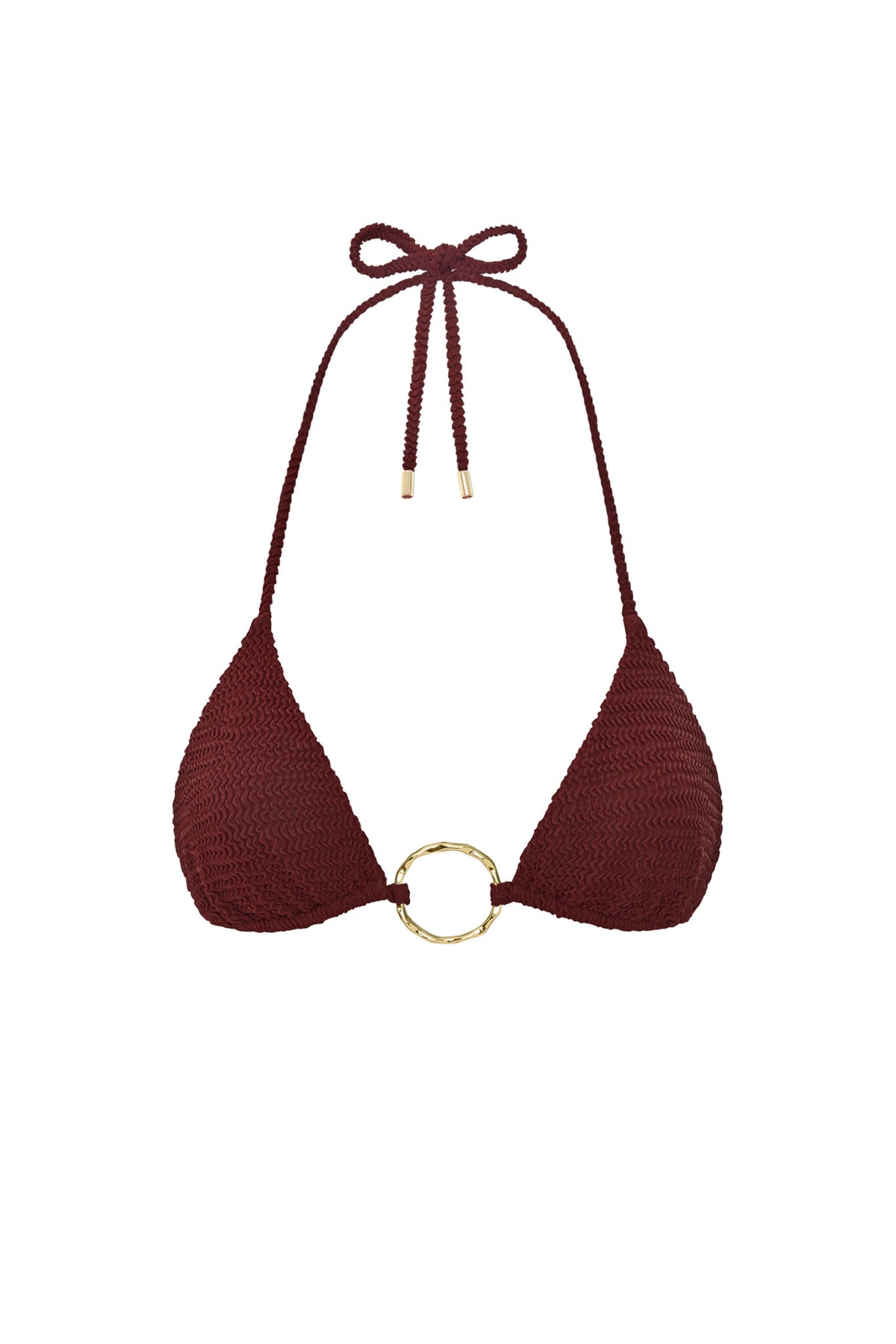 Cannes Top - Deep Burgundy Crinkle