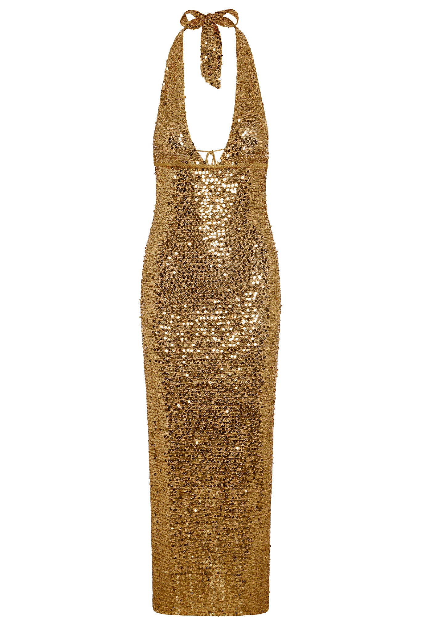 Catania Dress - Antique Gold Sequin Monday Swimwear Catania Dress - Antique Gold Sequin Monday Swimwear