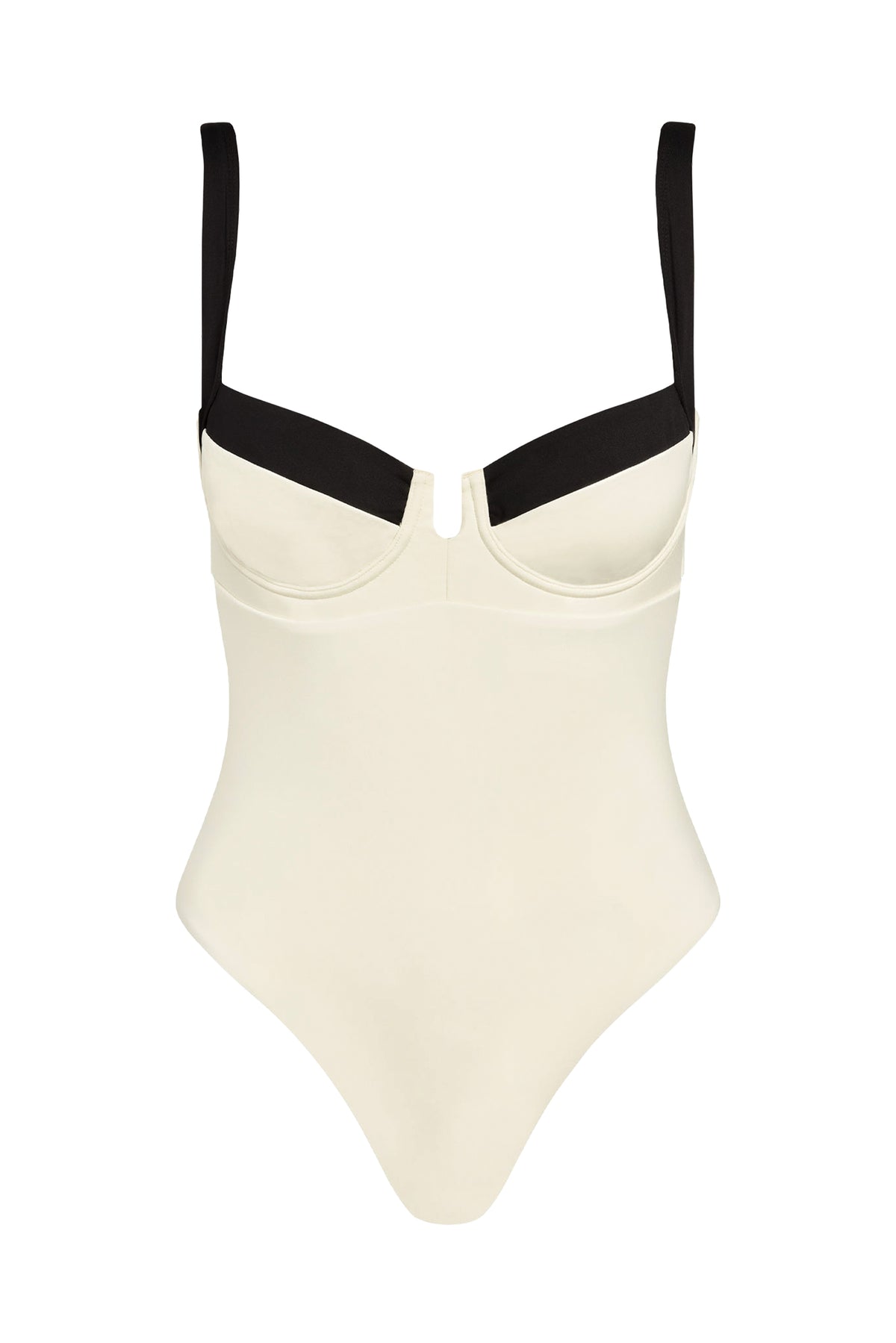 Clovelly One Piece - Ivory/Black