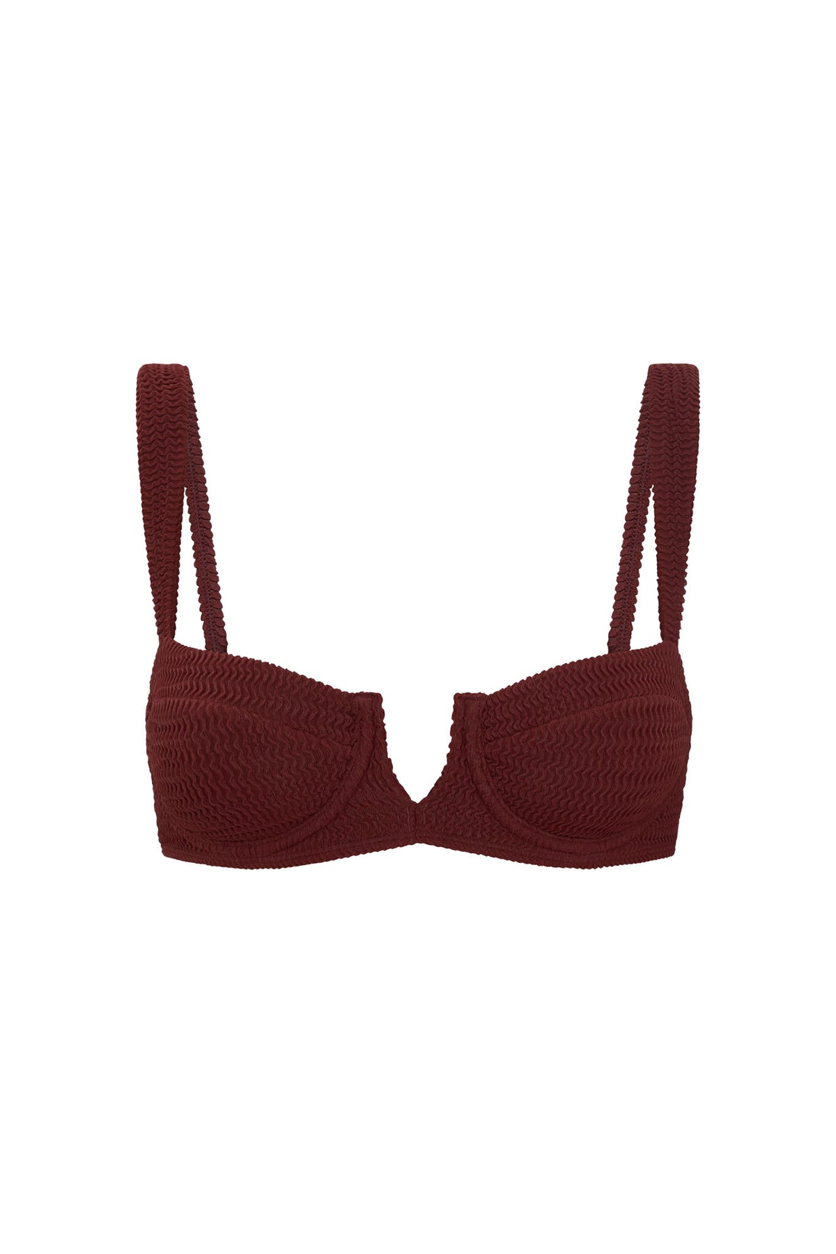 Clovelly Top - Deep Burgundy Crinkle