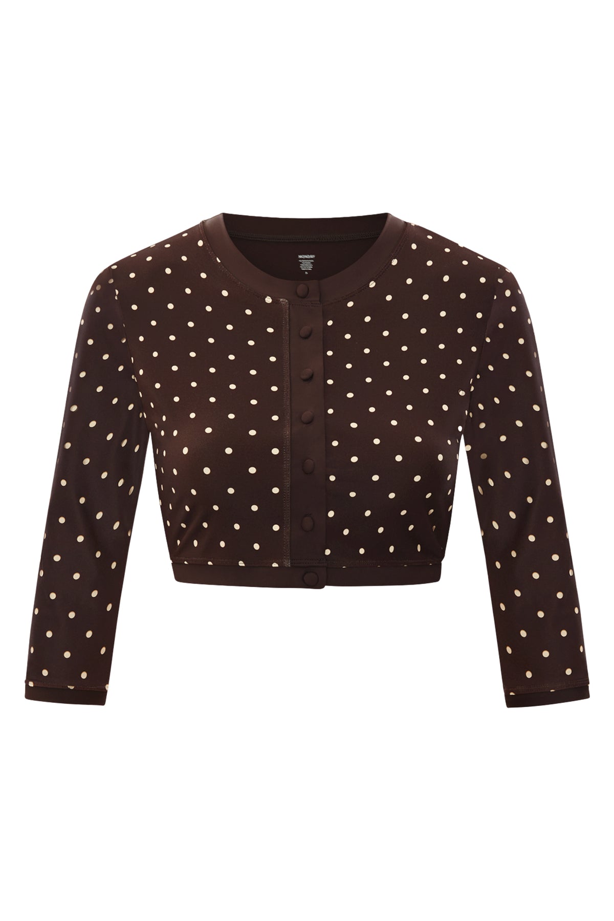 Crete Swim Cardigan - Espresso Dot