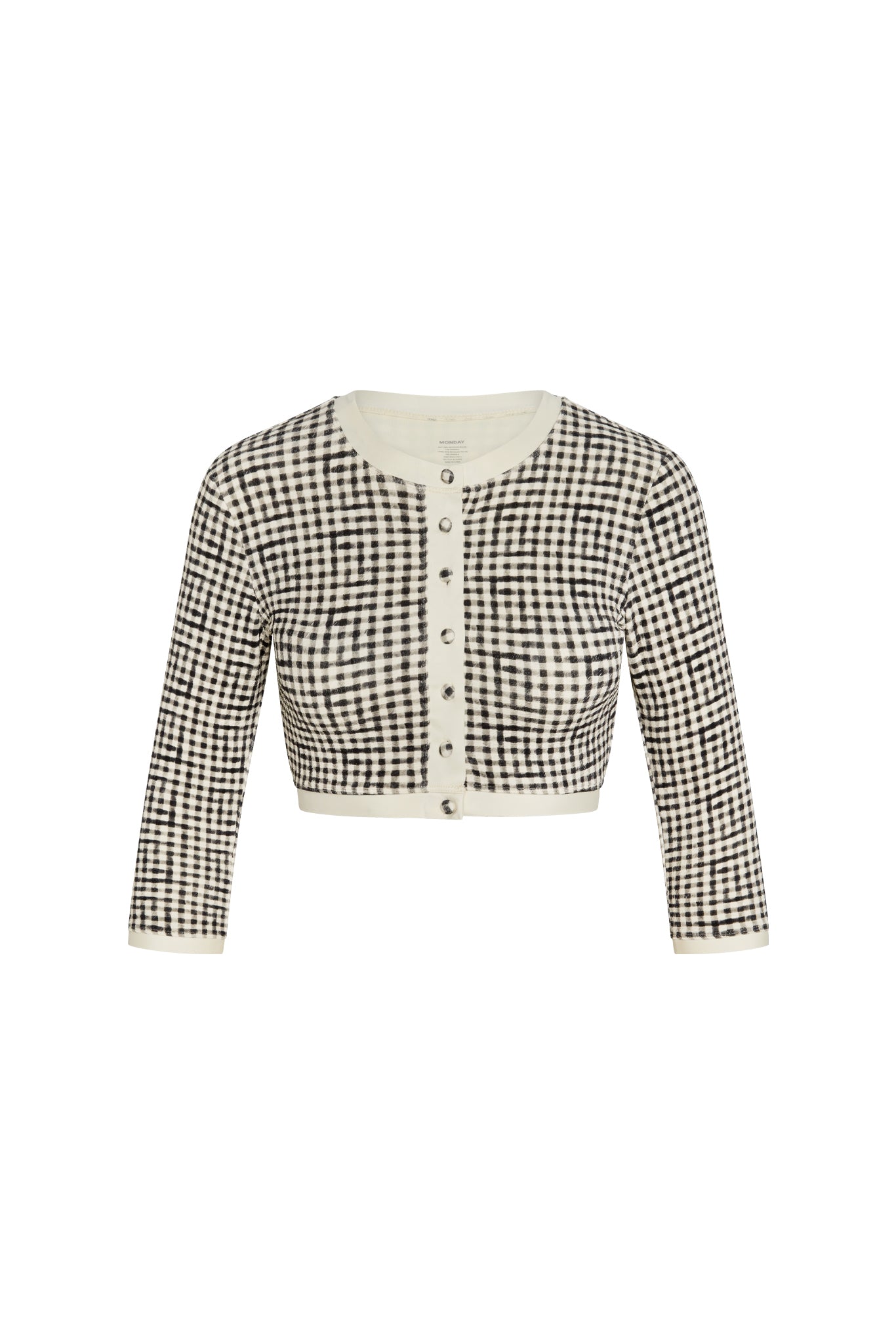 Crete Swim Cardi - Black Gingham