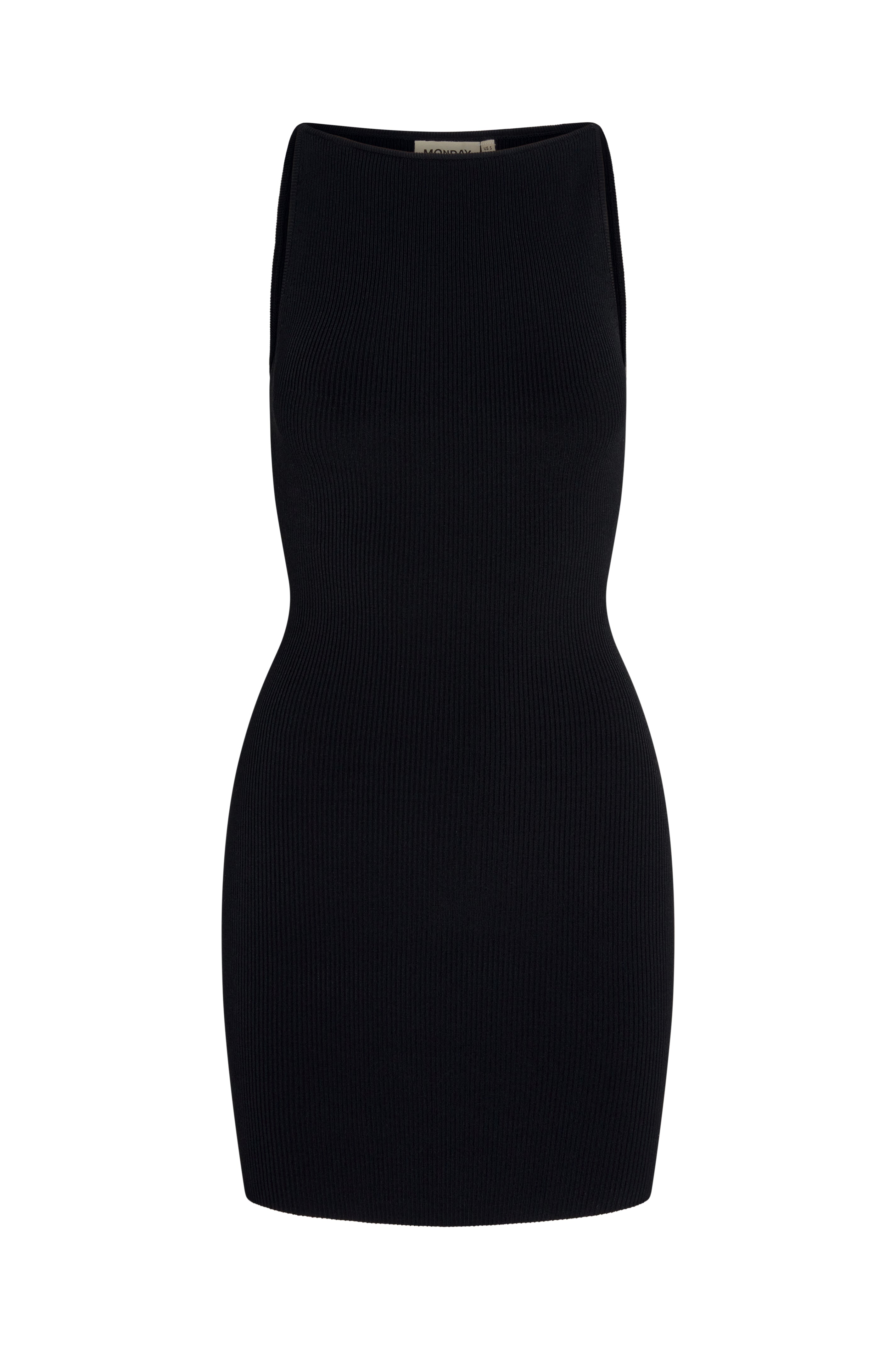 Camerelle Dress - Black Knit Rib