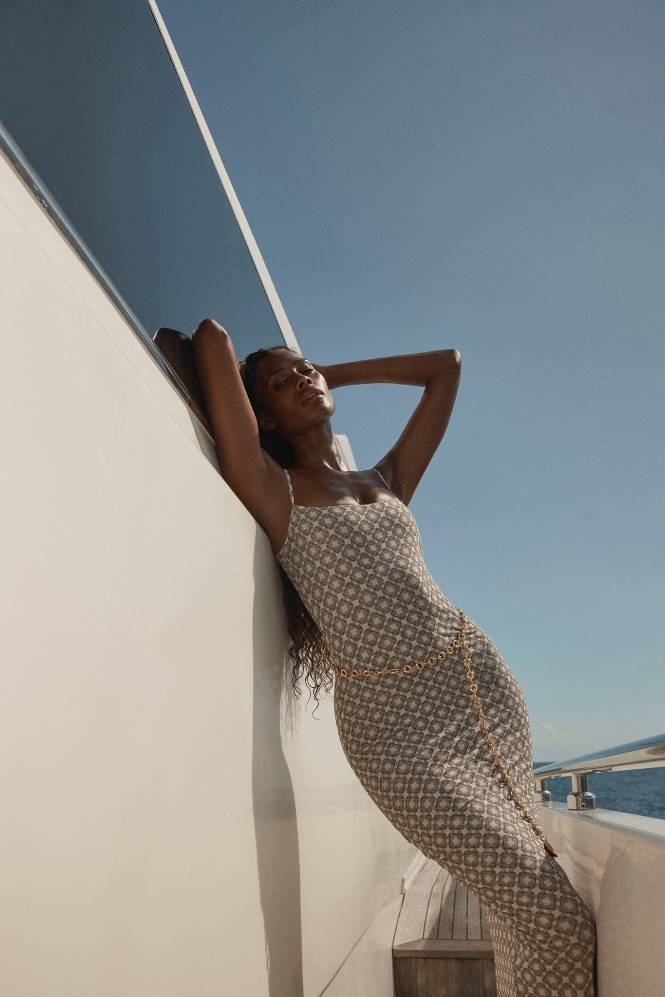 Provence Dress - Tile Geo Mesh