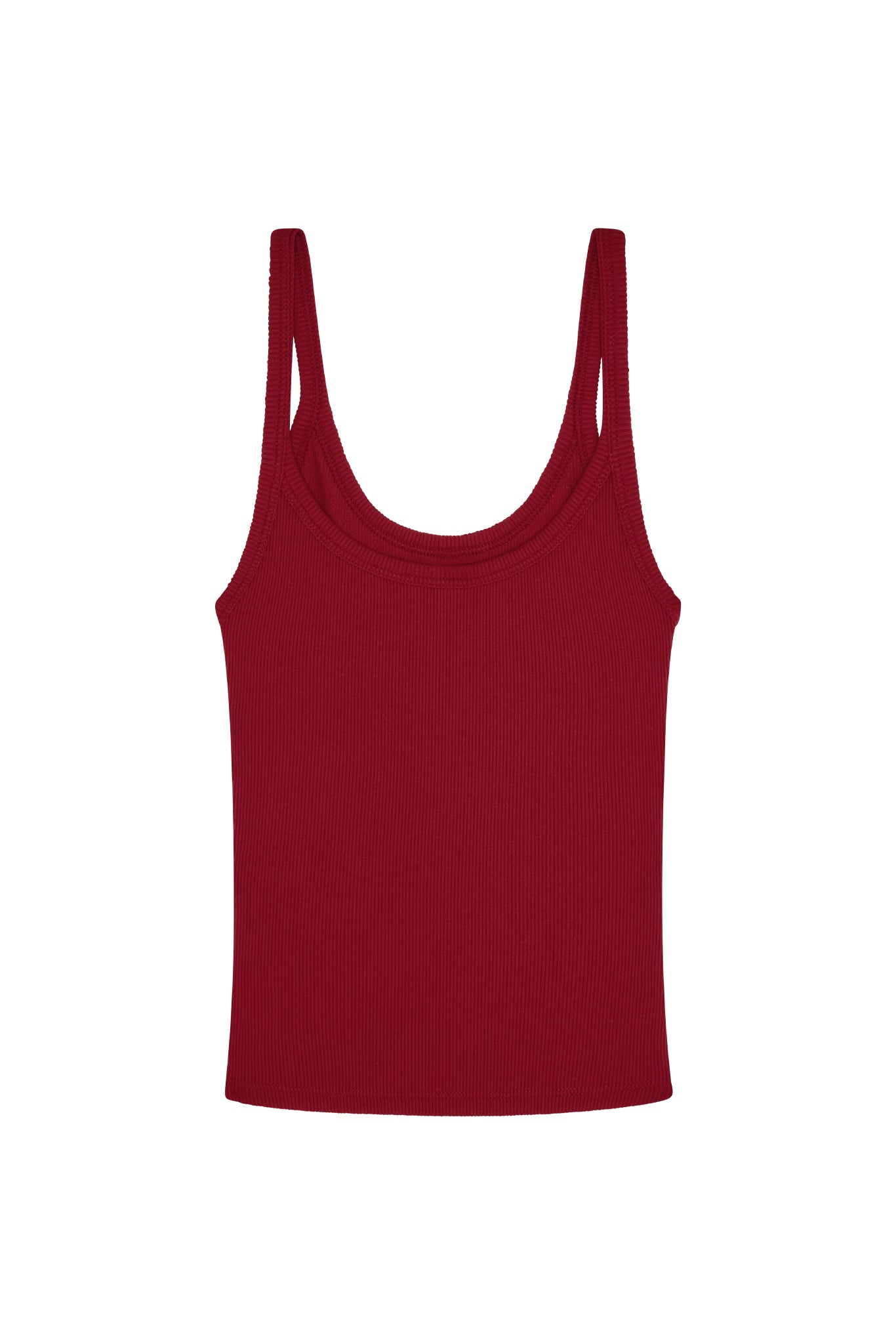 Devin Tank - Cherry Thin Rib