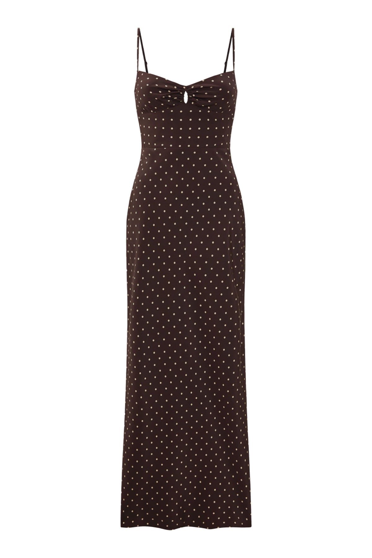 Ferarra Dress - Espresso Dot Silk