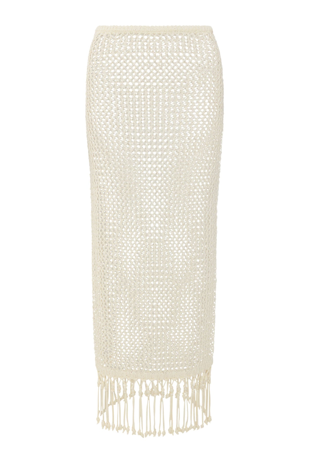 Fontelina Skirt With Fringe - Ivory