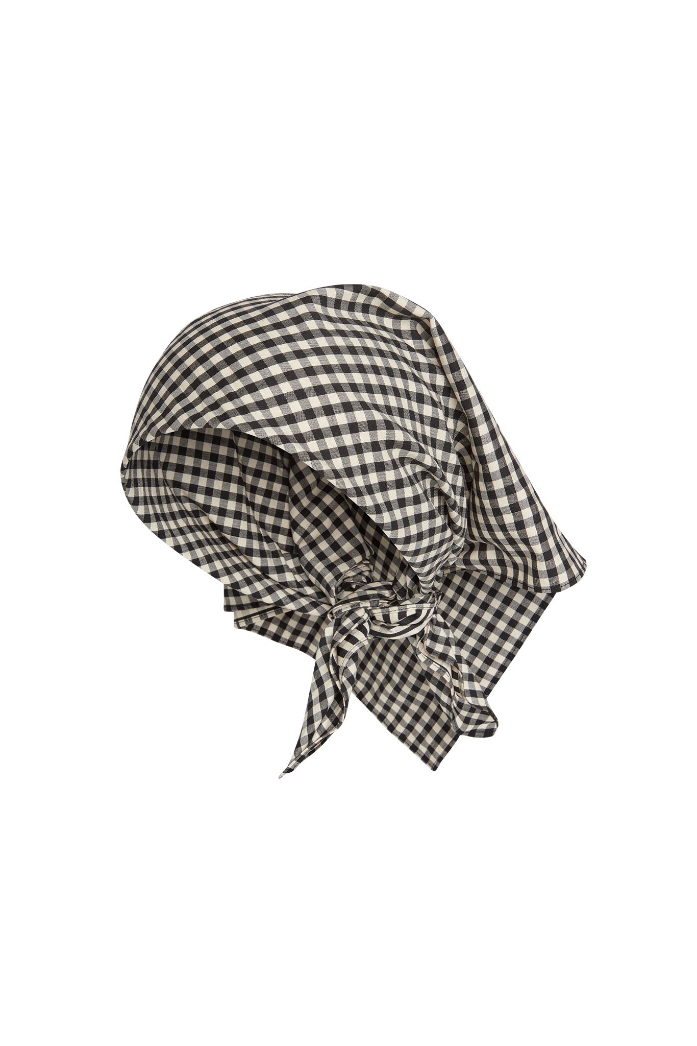 Monday Head Scarf - Black Gingham