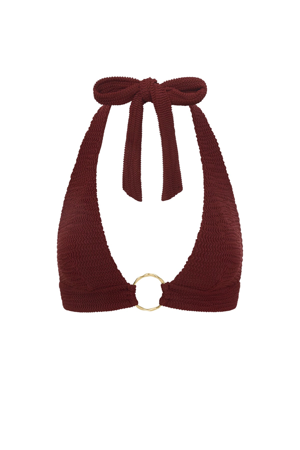 Ibiza Top - Deep Burgundy Crinkle