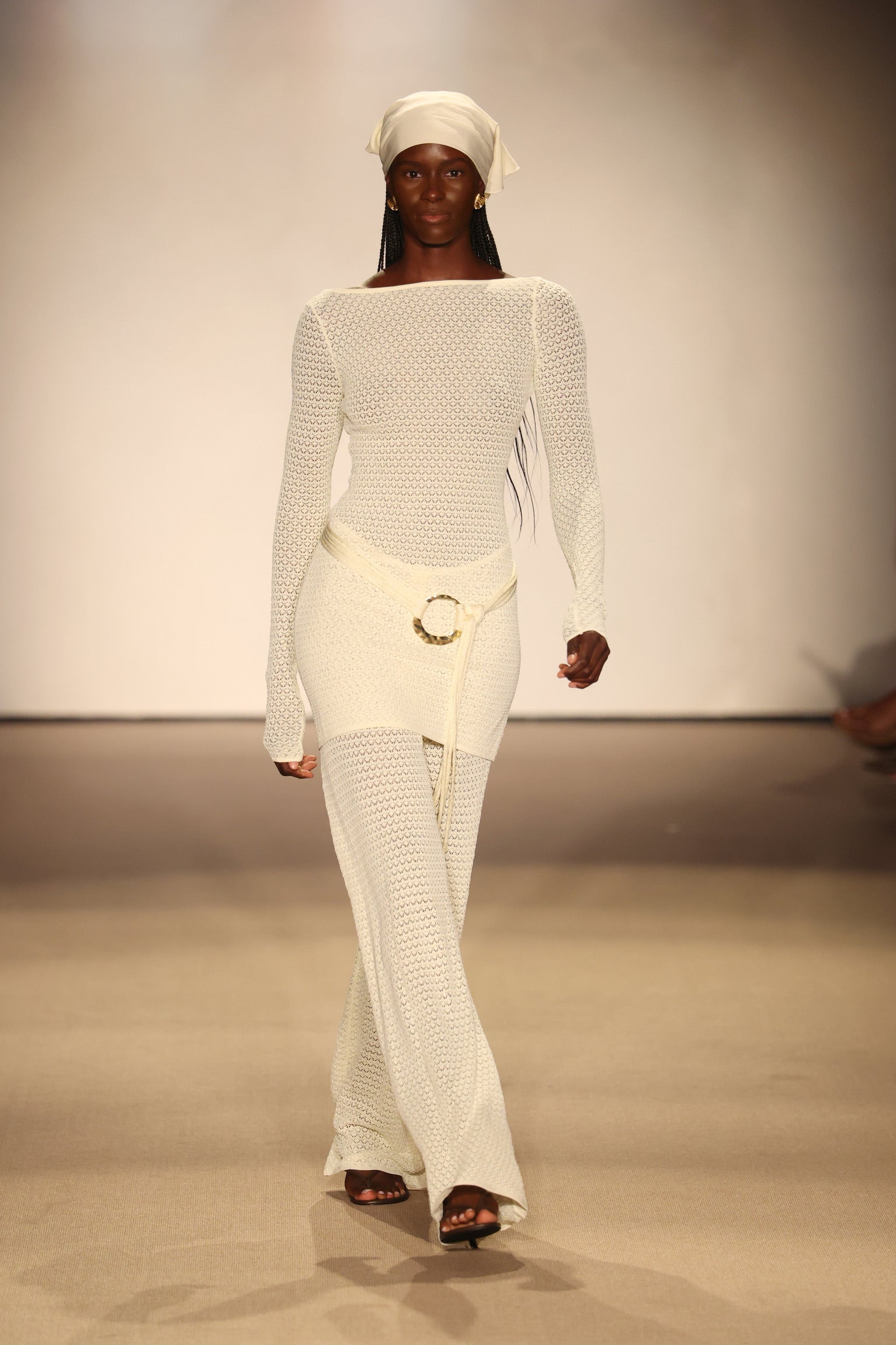 Belize Knit Pant - Ivory Lace Crochet
