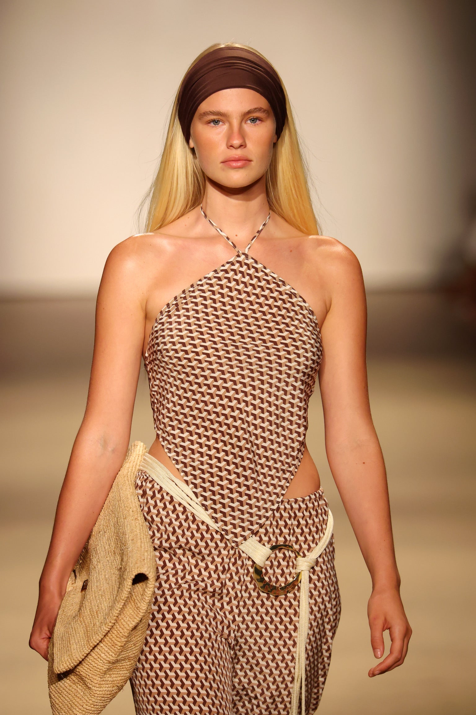 Prato Top - Husk Geo Silk